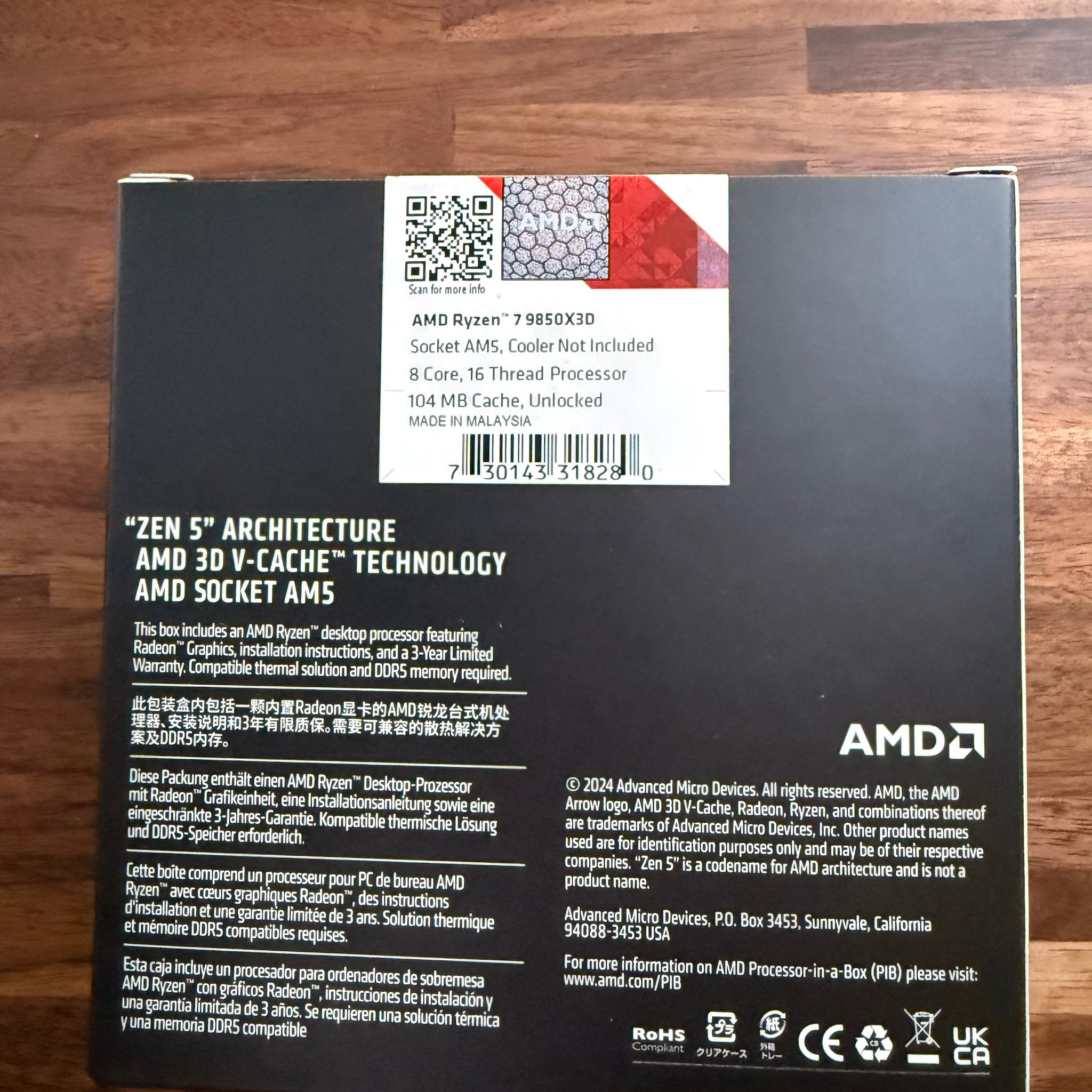 AMD Ryzen 7 9850X3D