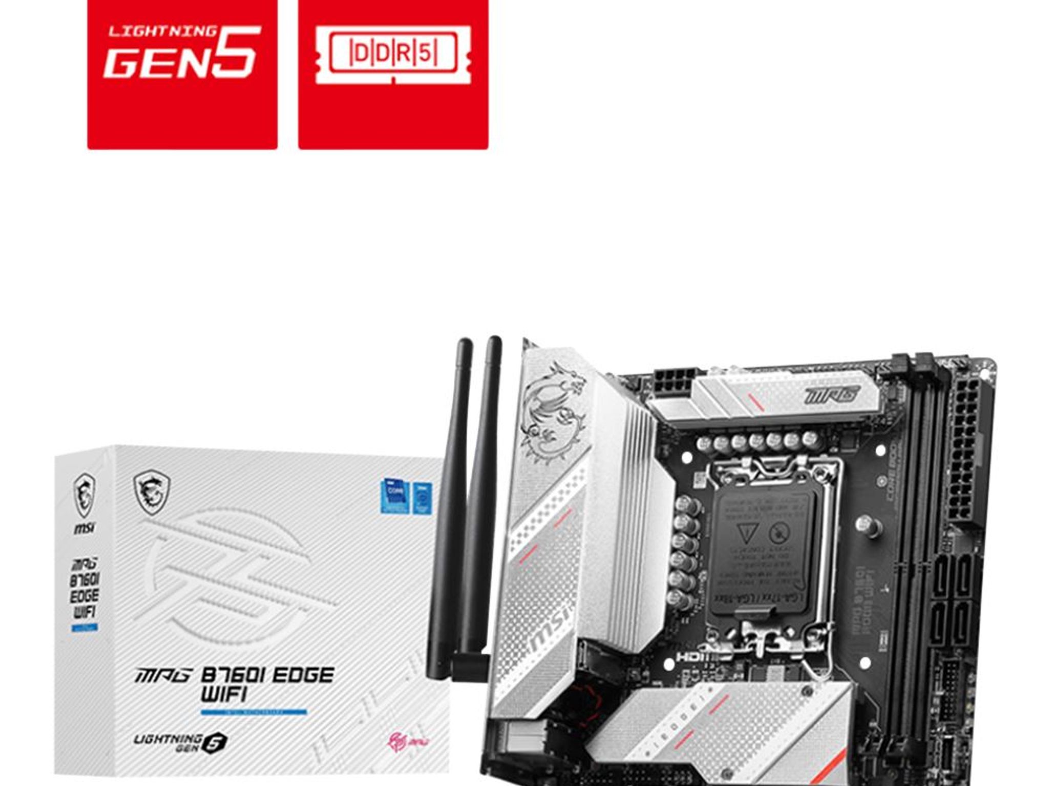 MSI B760I MPG Edge WiFi Intel LGA 1700 Mini-ITX Motherboard