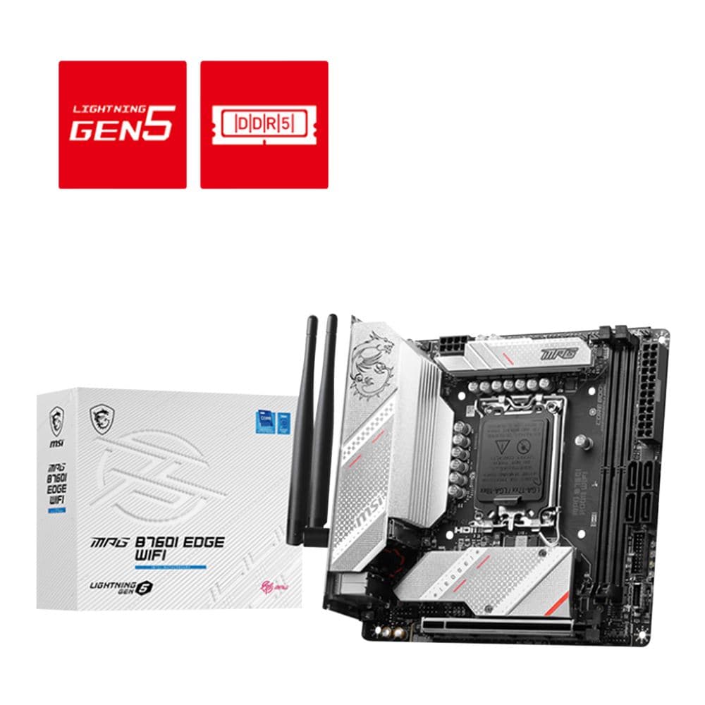 MSI B760I MPG Edge WiFi Intel LGA 1700 Mini-ITX Motherboard