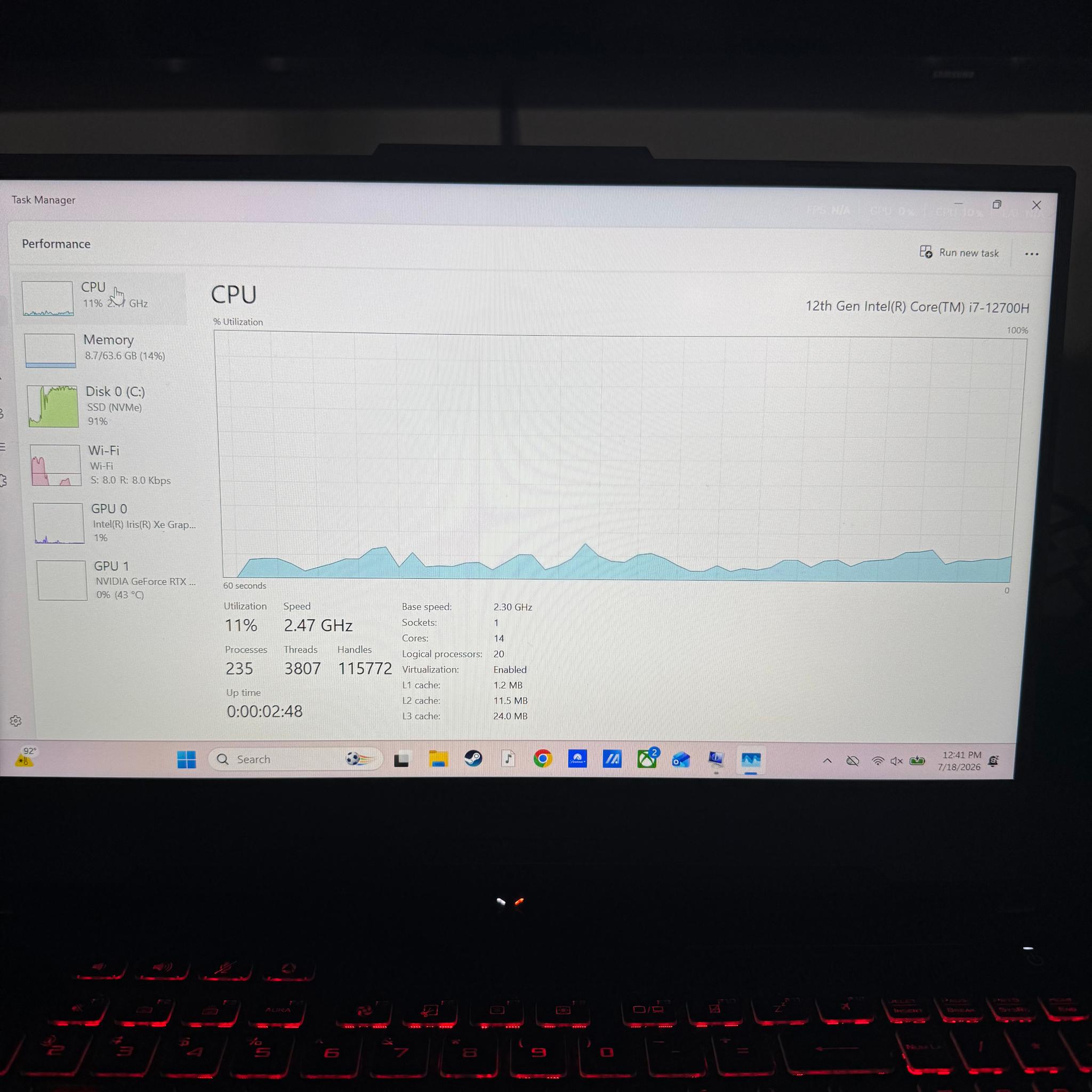 ASUS TUF 15 RTX 4070 64GB RAM 1TB SSD