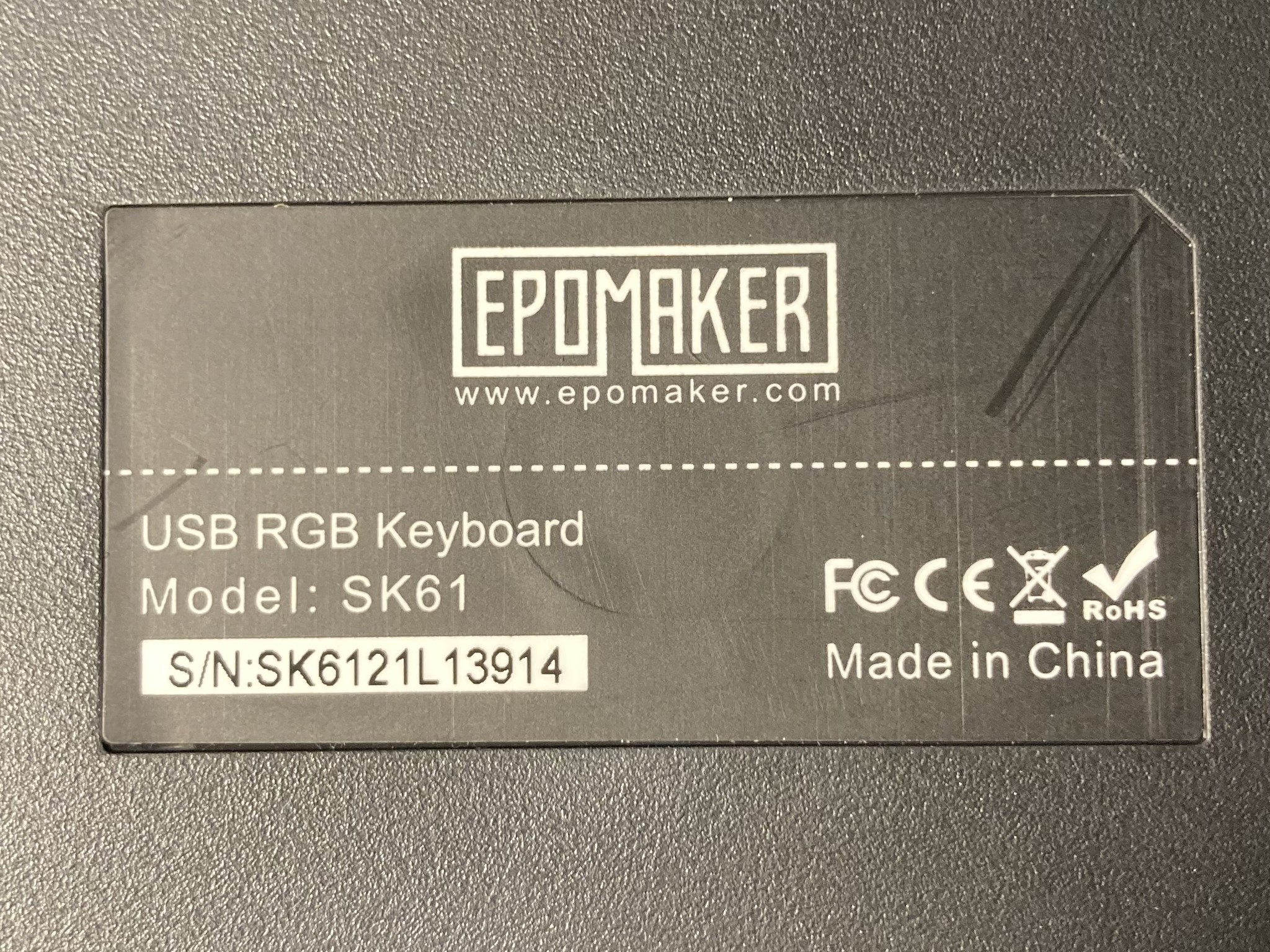 CHEAP!!! (Modded Stabilizers) Epomaker Sk61 Mechanical Keyboard (soothing black switches) 