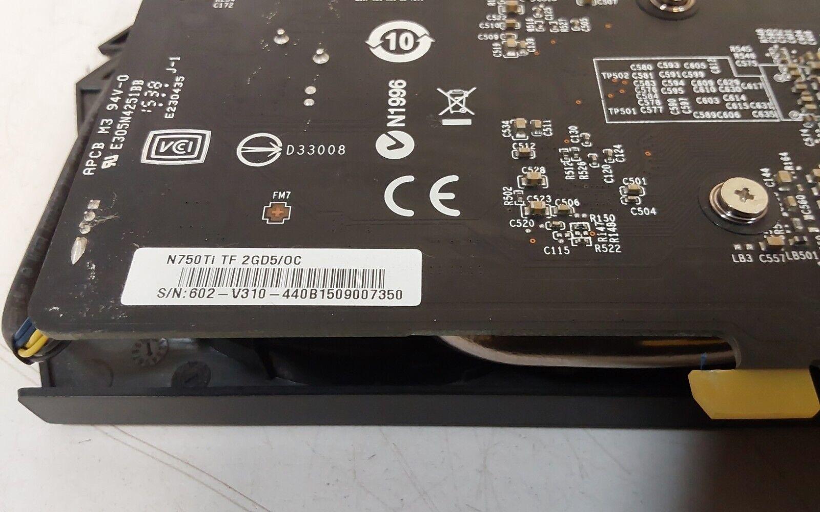 MSI Nvidia 750TI TF 2GB GPU