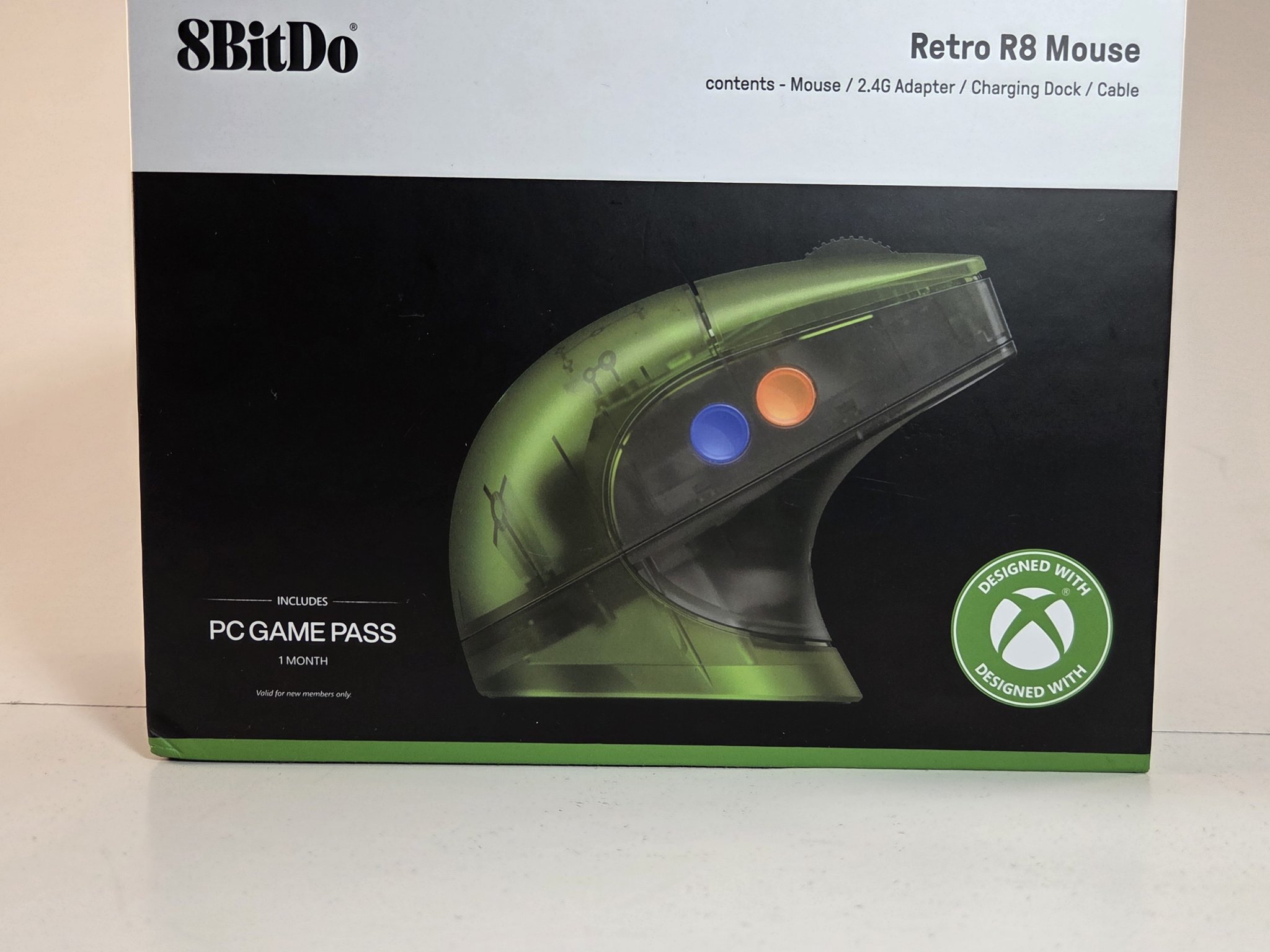 8bitdo Retro R8 Retro Mouse Xbox Theme