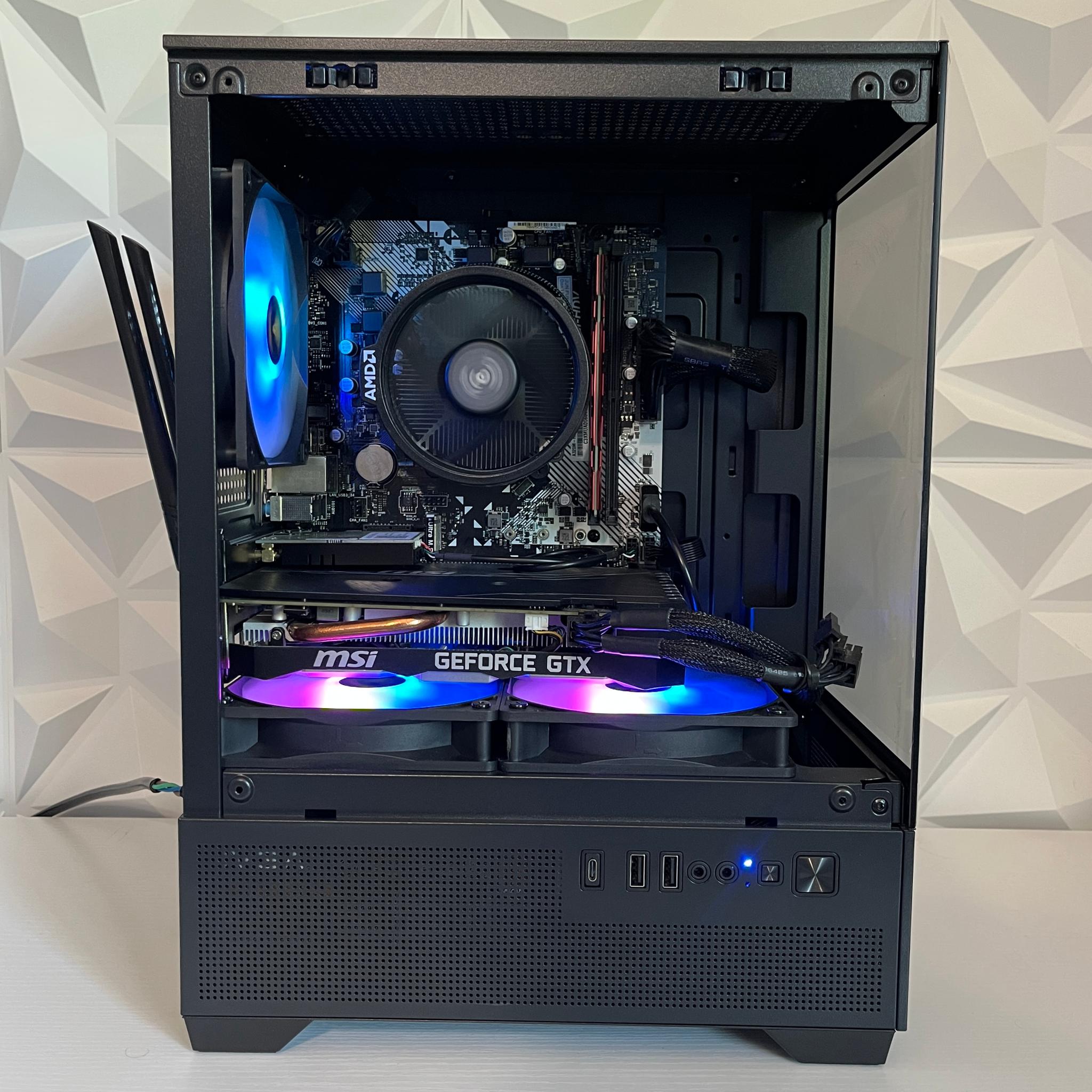 GTX 1660 6GB, Ryzen 5 2600, 8GB RAM | Black RGB Gaming Computer/PC