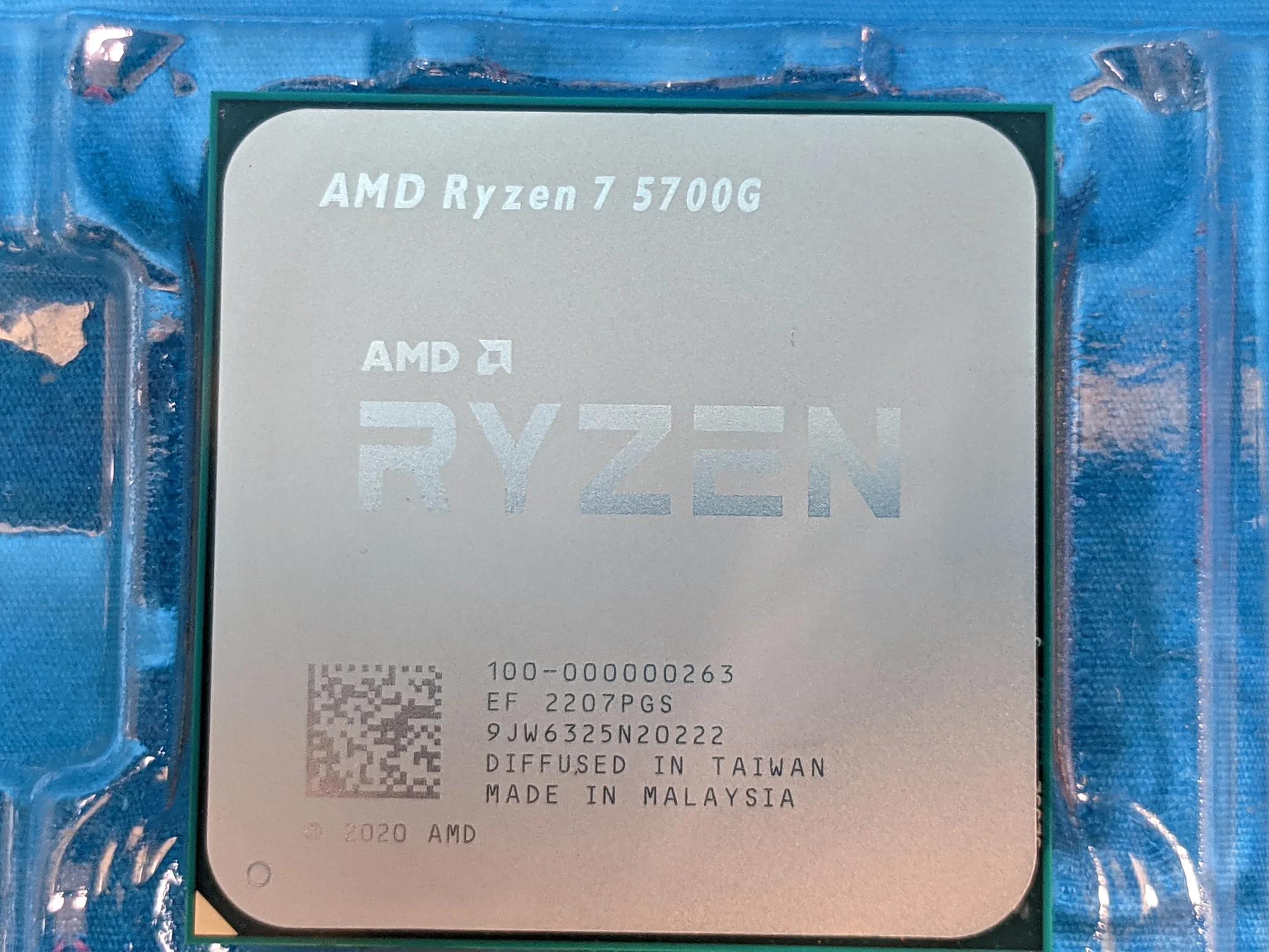 AMD Ryzen 7 5700G 3.80GHz Socket AM4 8-Core 16-Thread 16MB Desktop CPU 100-000000263