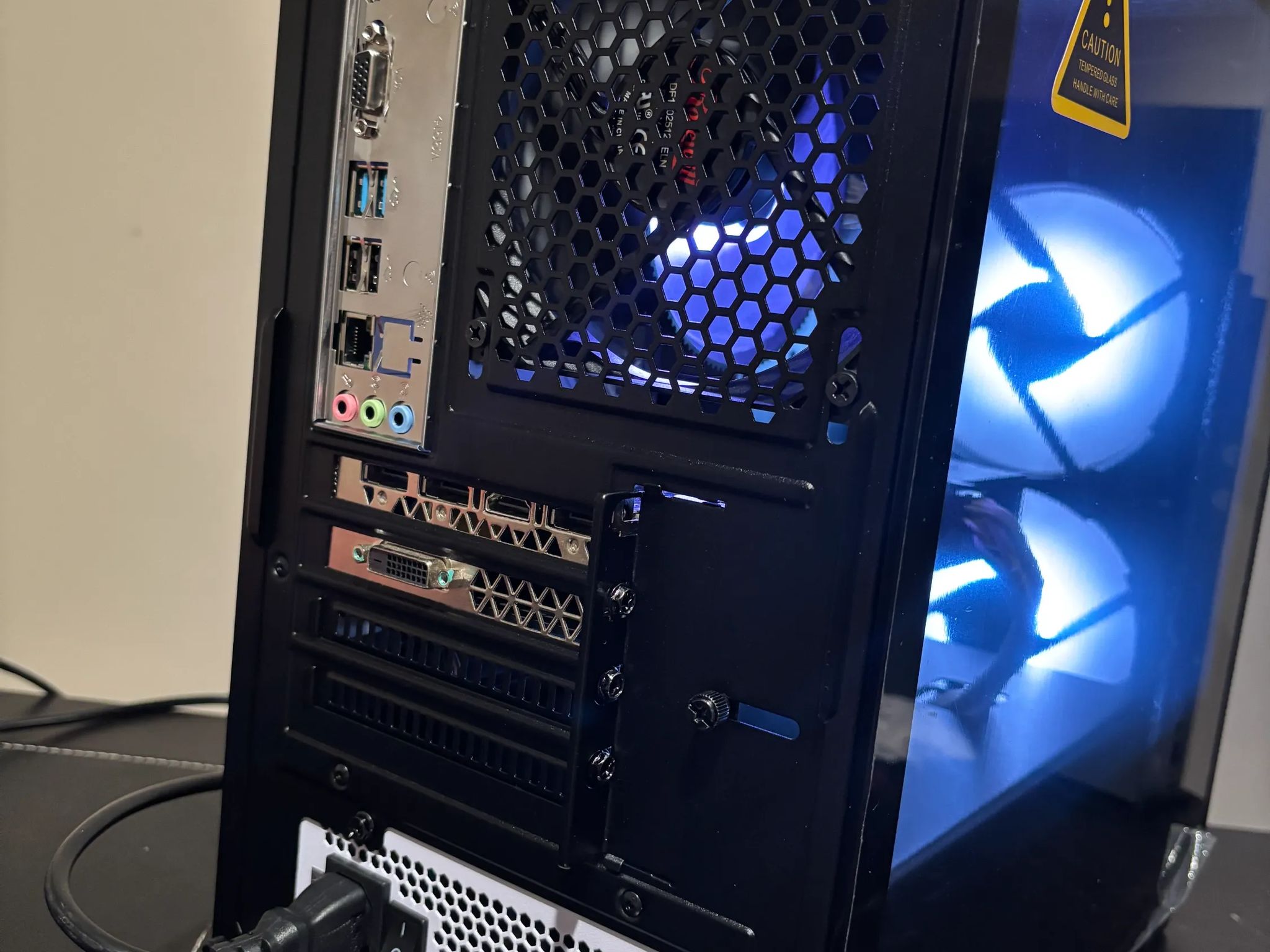 White and Black Gaming PC