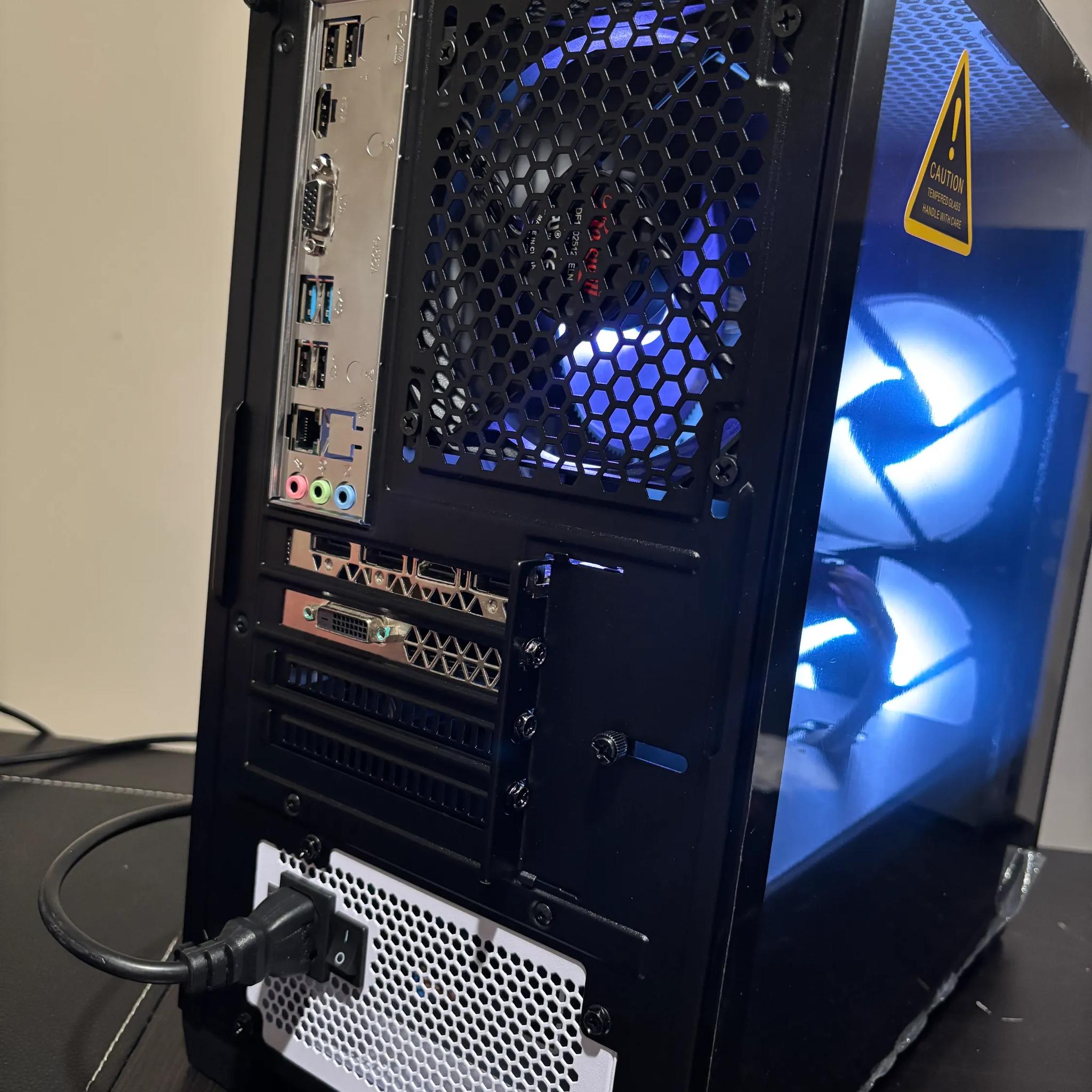 White and Black Gaming PC