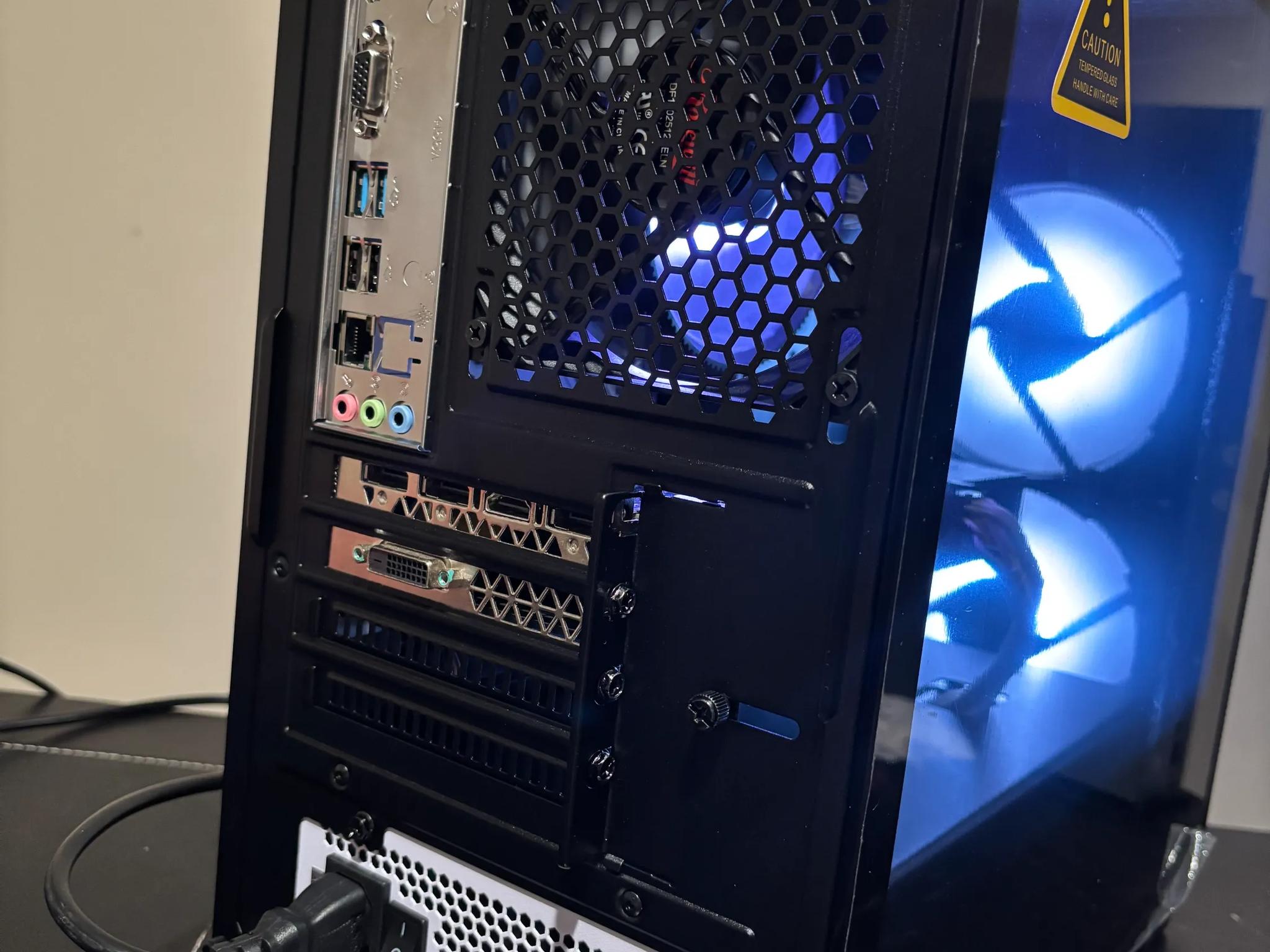 White and Black Gaming PC