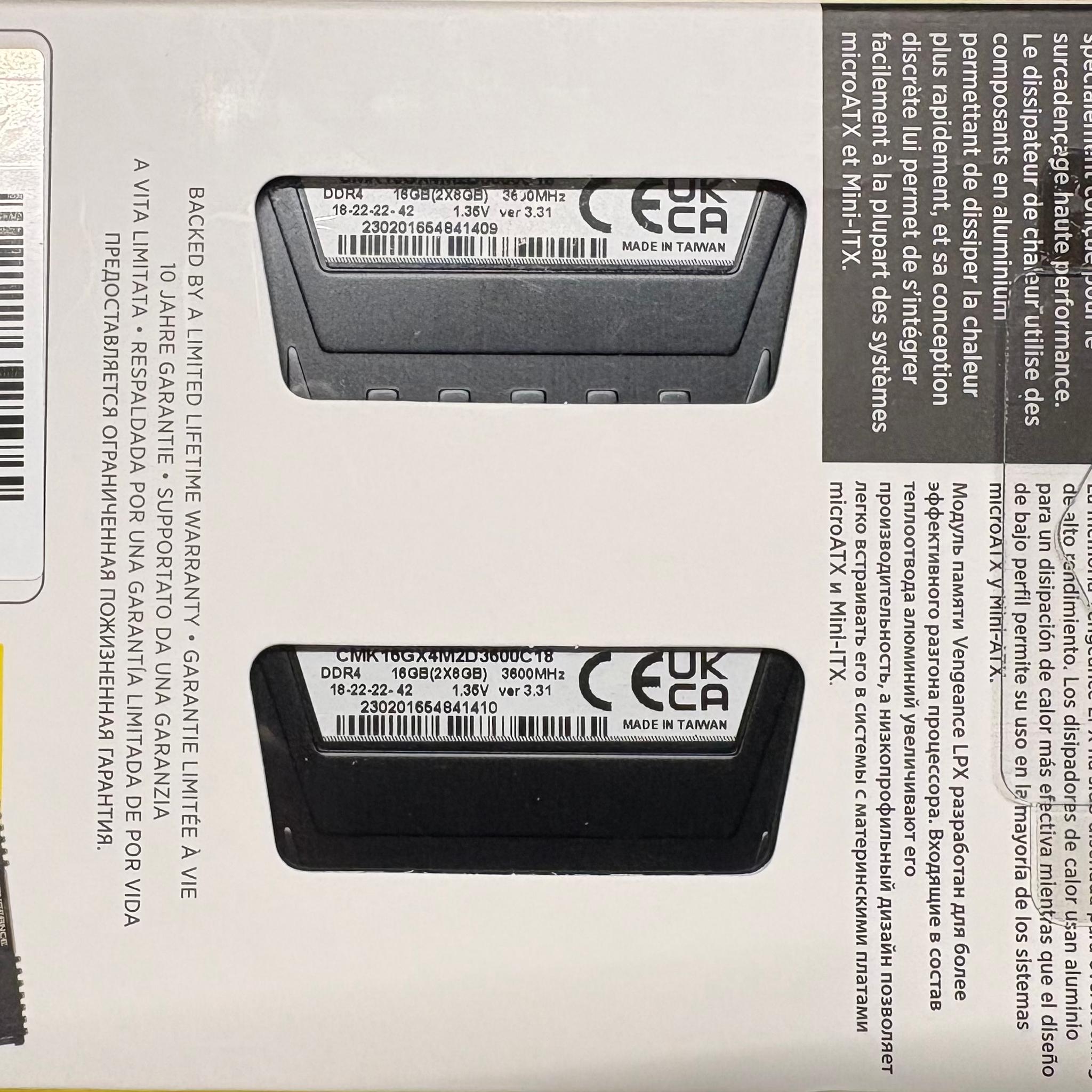 Corsair Vengeance LPX 16GB (2x8GB) 3600MHz DIMM
