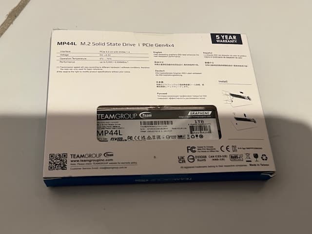 NEW Team Group MP44L M.2 2280 1TB PCIe 4.0 x4 with NVMe 1.4 TLC Internal Solid State Drive (SSD)