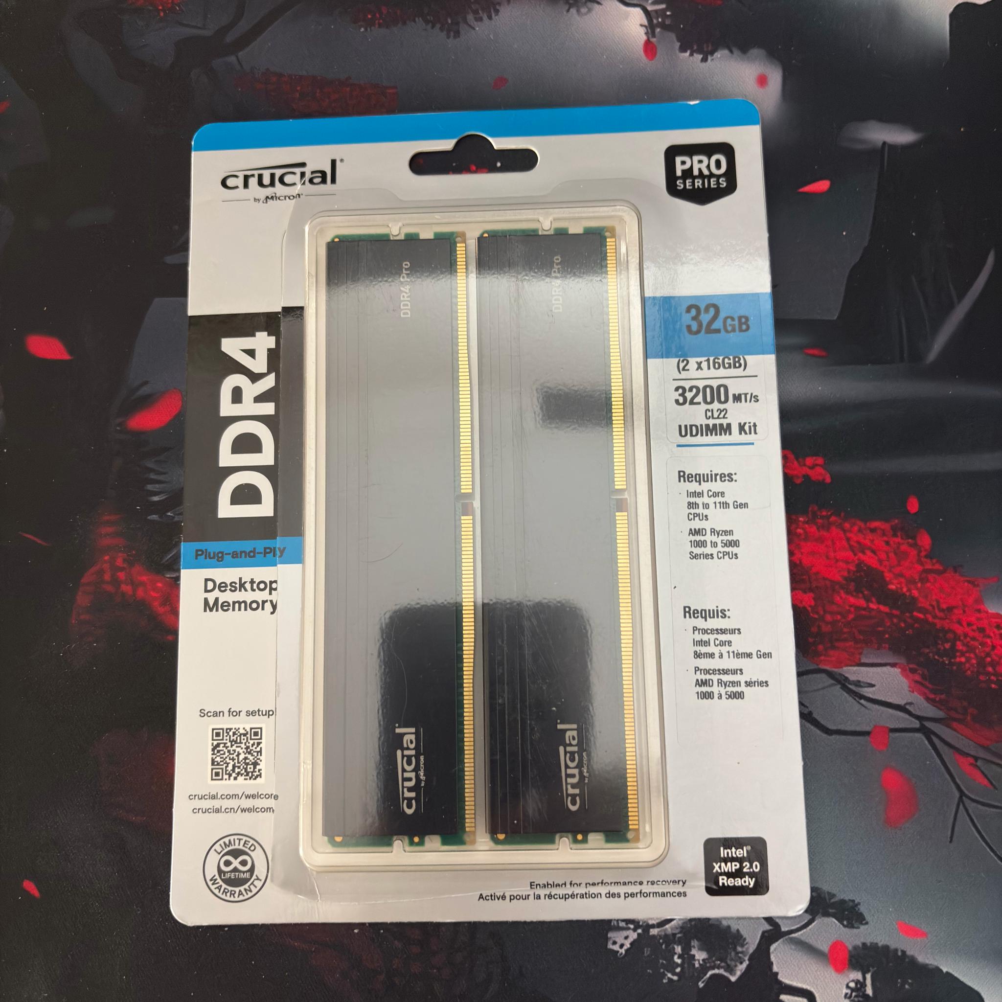 Crucial Pro 32GB Kit (2x16GB) DDR4 3200MHz