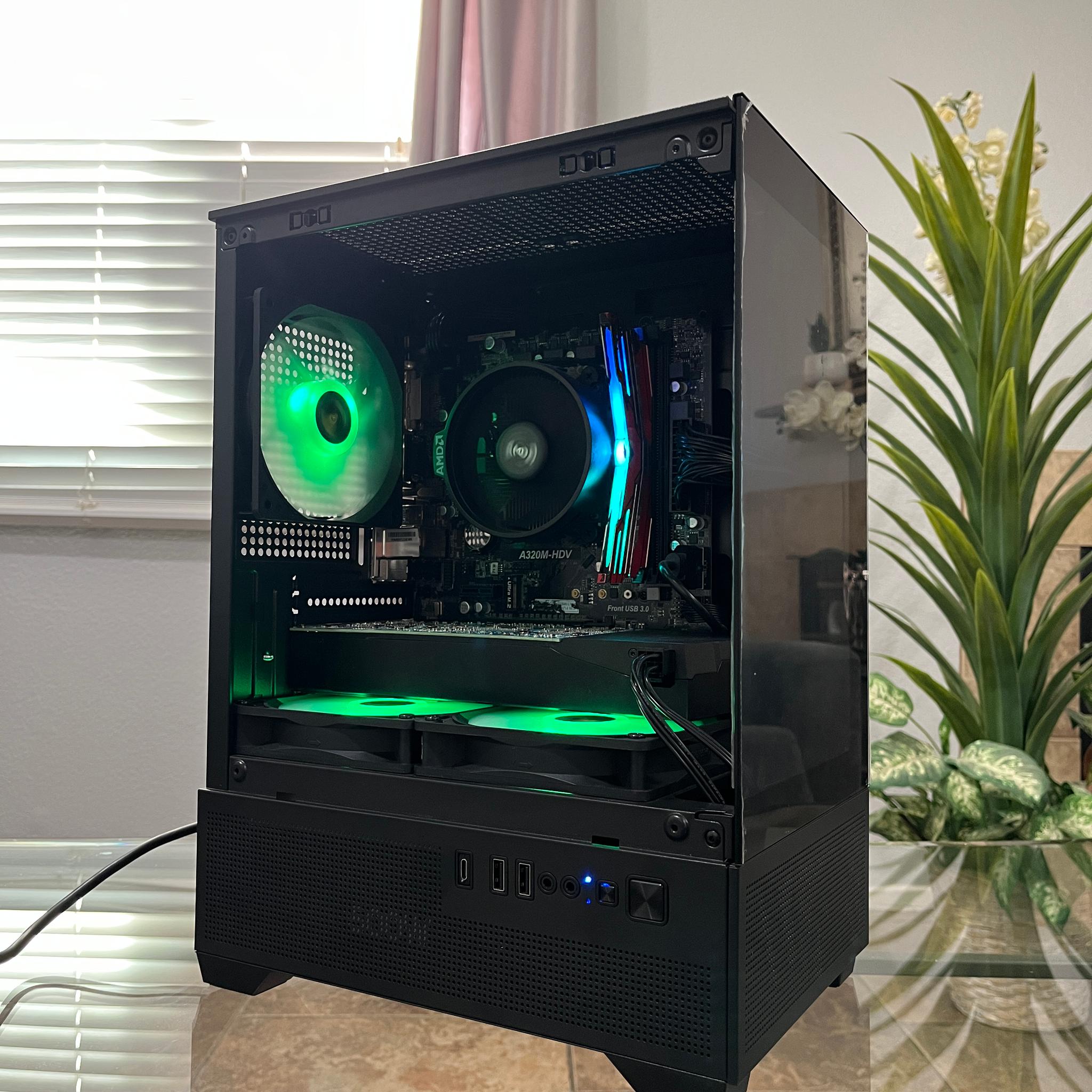 GTX 1060 6GB, Ryzen 5 2600, 8GB RAM | Black RGB Gaming Computer/PC