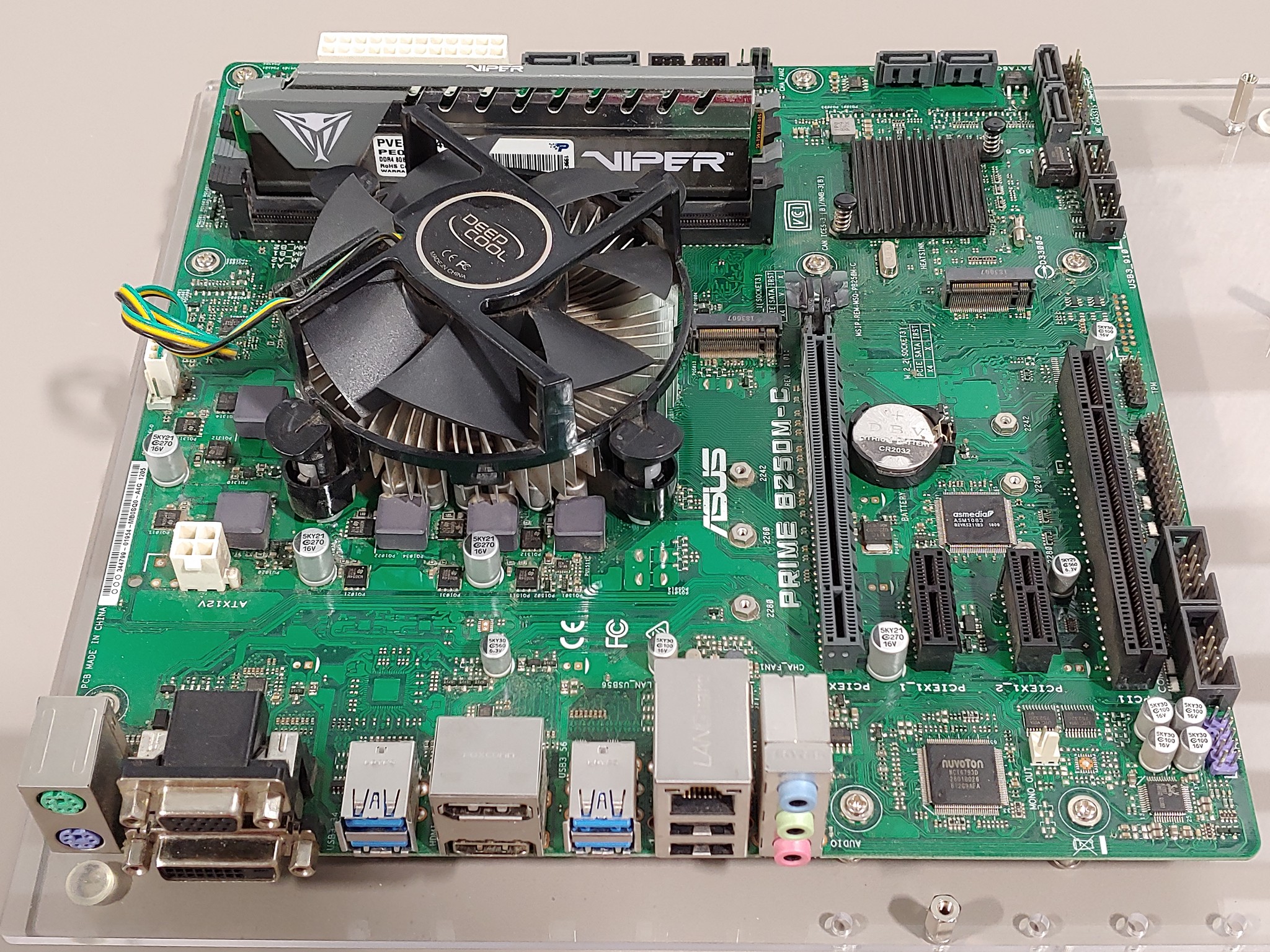 ASUS PRIME B250M-C + i7-7700 + 8GB DDR4-2400 + DeepCool Cooler – Tested Working