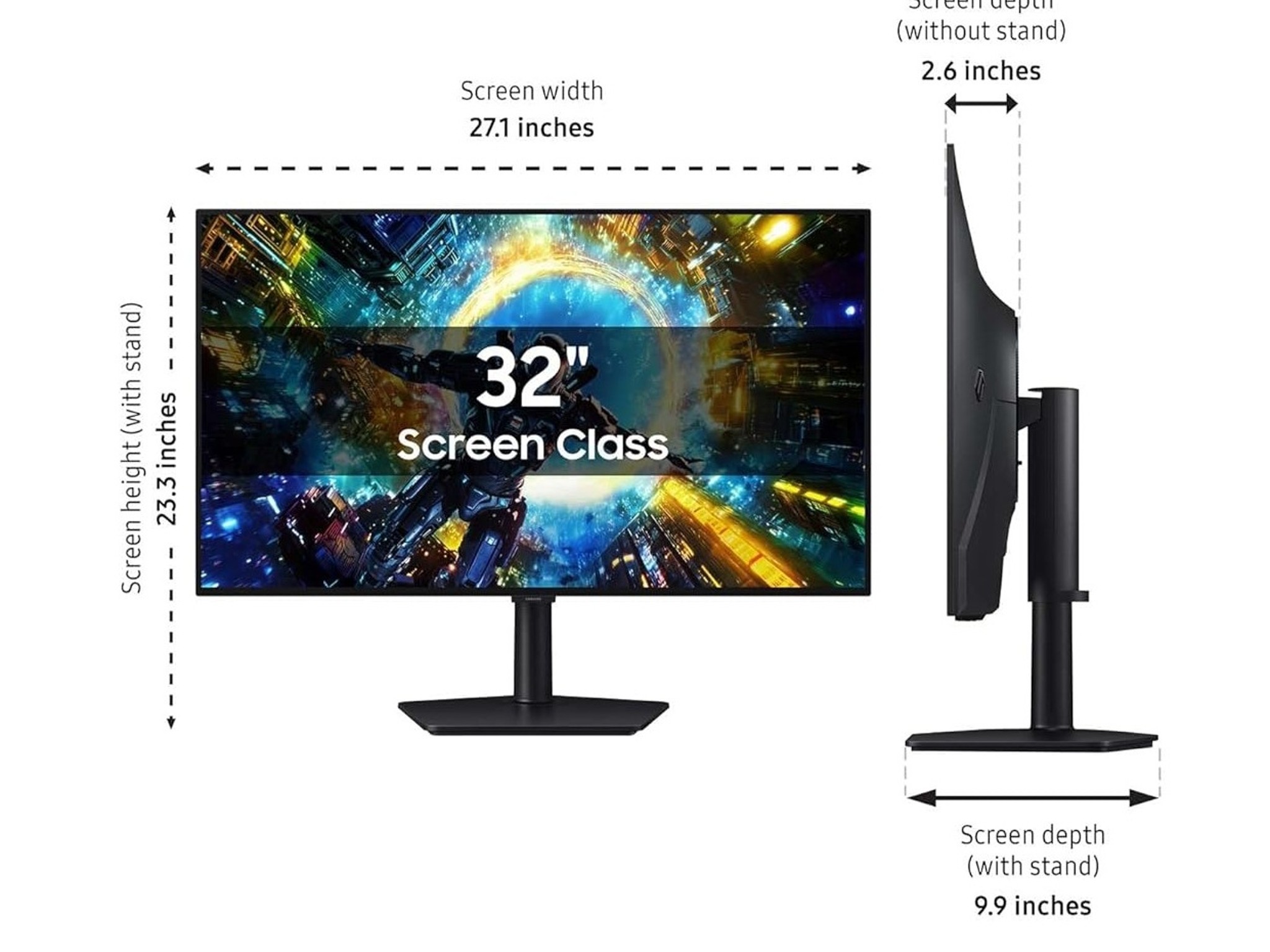 Samsung Odyssey OLED G7 [G73SH] 32" 165Hz 4K Monitor