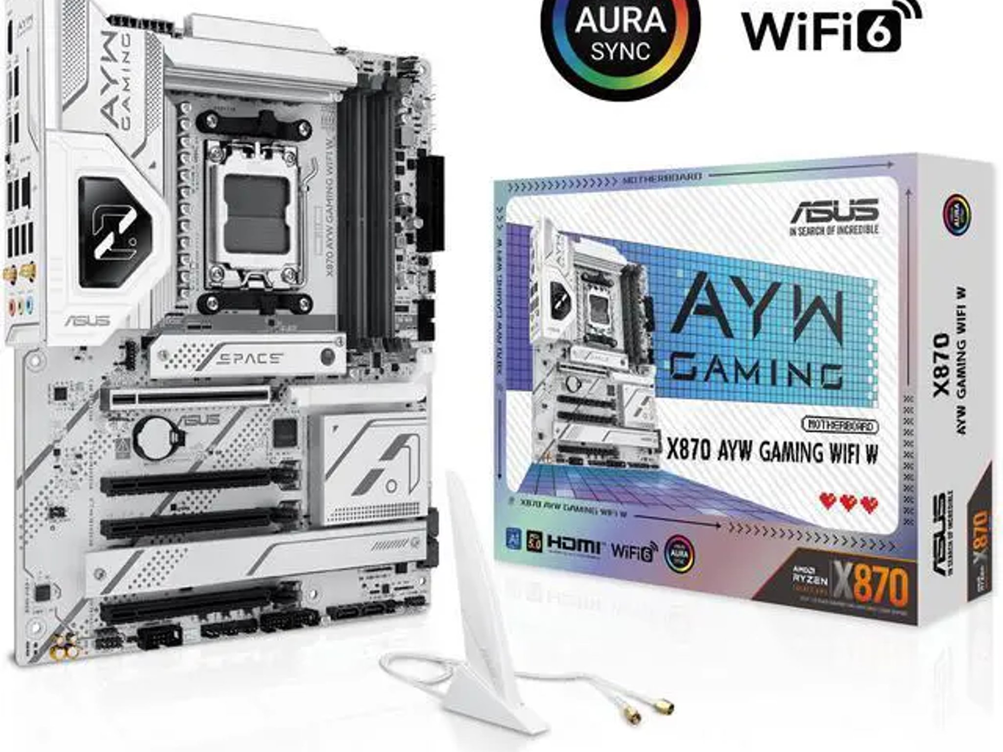 ASUS AYW Gaming X870 WI-FI ATX Motherboard AM5 BNIB All-White