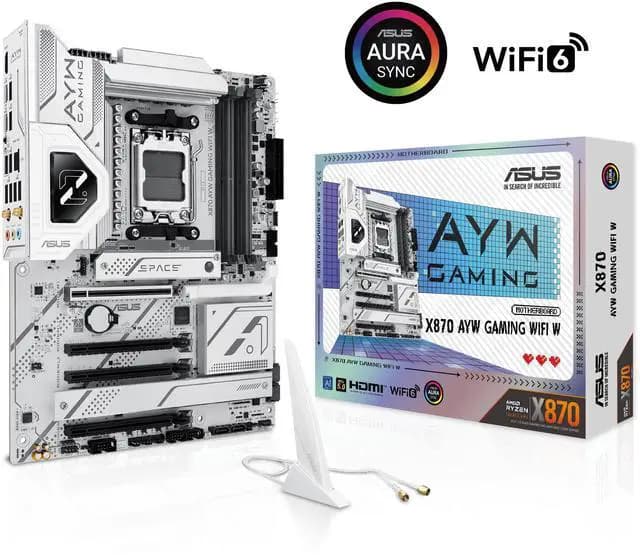 ASUS AYW Gaming X870 WI-FI ATX Motherboard AM5 BNIB All-White