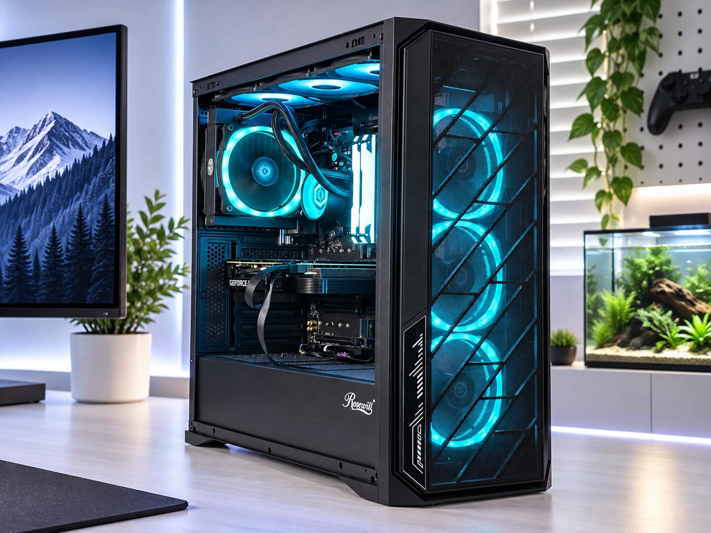 🌊 AQUATIC Gaming PC | RTX 3060 Ti | Ryzen 5 5600x | 32GB DDR4 | 240GB SSD + 1TB HDD | FREE SHIP
