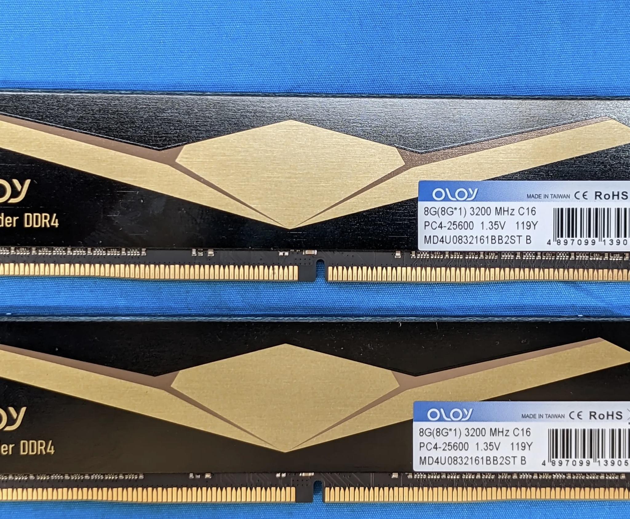 OLOy B-21 Raider 16GB (2x8GB) DDR4 3200MHz PC4-25600 C16 1.35V Desktop RAM