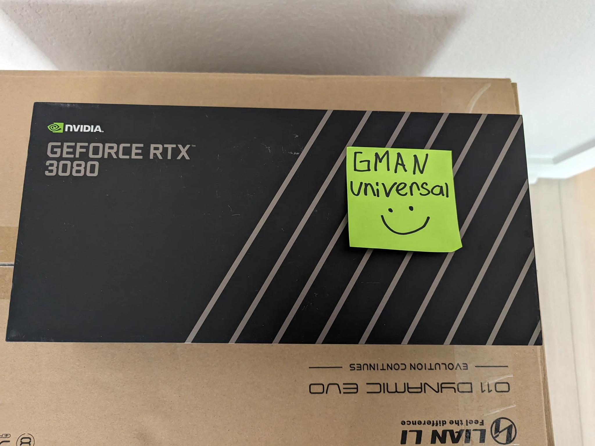 NVIDIA - GeForce RTX 3080 10GB GDDR6X PCI Express 4.0 Graphics Card - Titanium and black