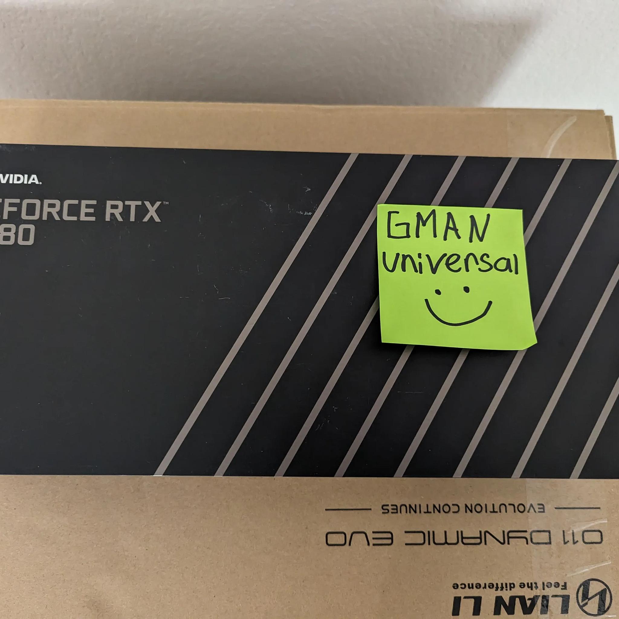 NVIDIA - GeForce RTX 3080 10GB GDDR6X PCI Express 4.0 Graphics Card - Titanium and black