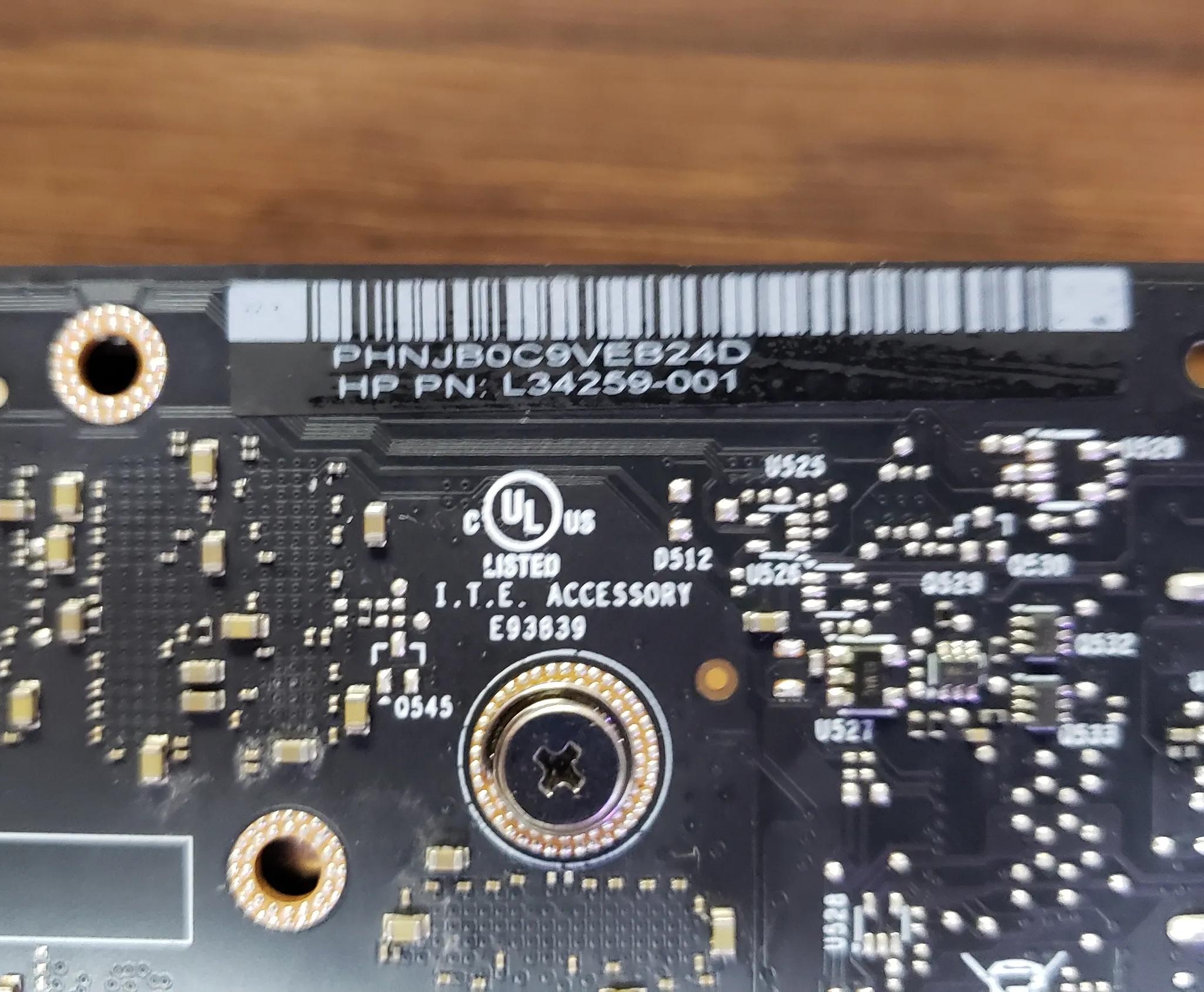 HP Nvidia RTX 2060 graphics card with 6gb memory