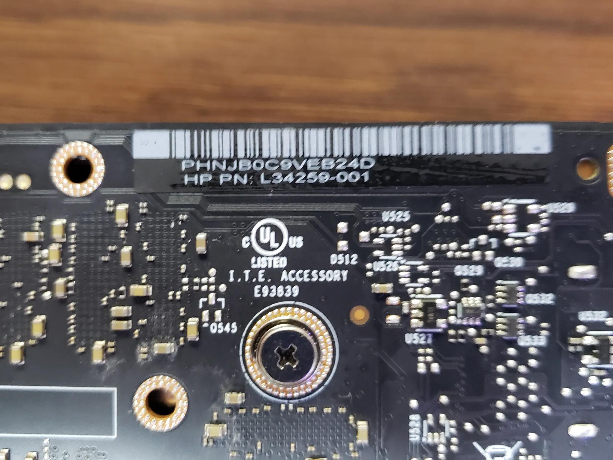 HP Nvidia RTX 2060 graphics card with 6gb memory