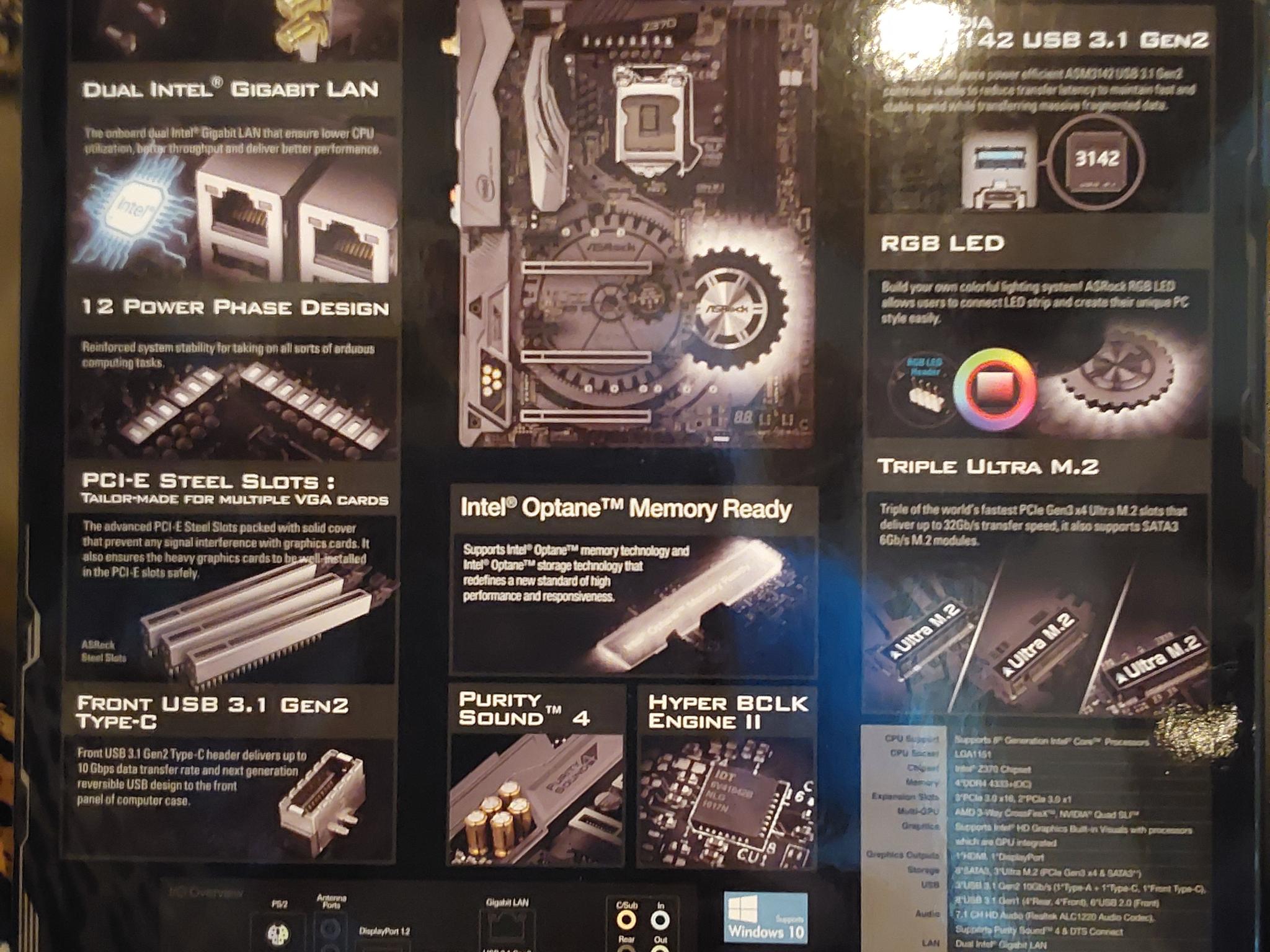 ASROCK Z370 TAICHI LGA1151 Intel DDR4 ATX Motherboard (NEW & UNUSED!)