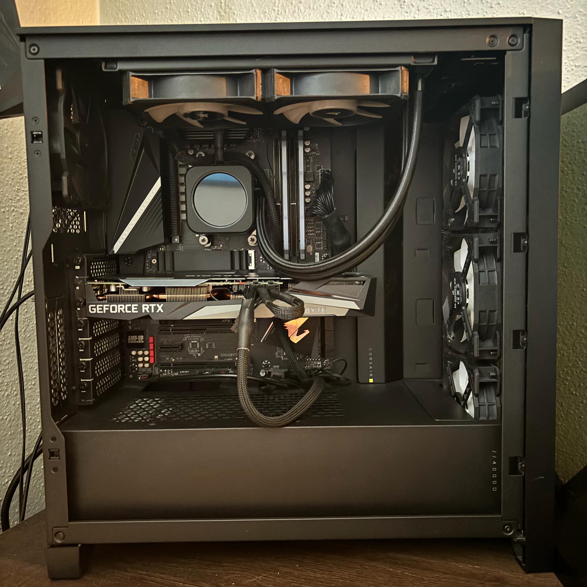 Black Gaming PC | Ryzen 5900x | RTX 3060 Ti | 32gb RAM | 1 TB SSD | LCD Cooling Screen