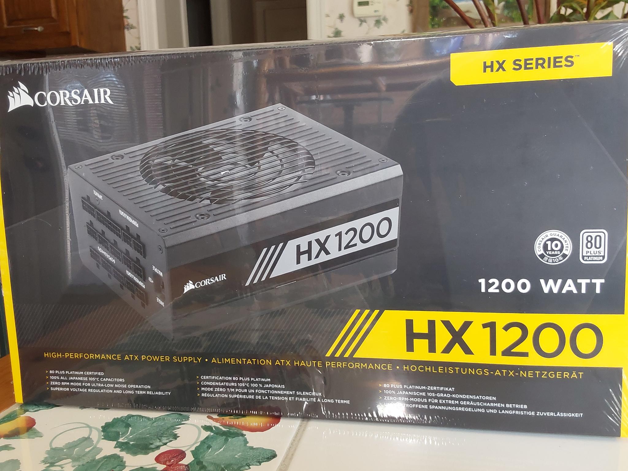 NEW CORSAIR HX Series - HX1200 1200W 80 Plus PLATINUM Fully Modular ATX Power Supply