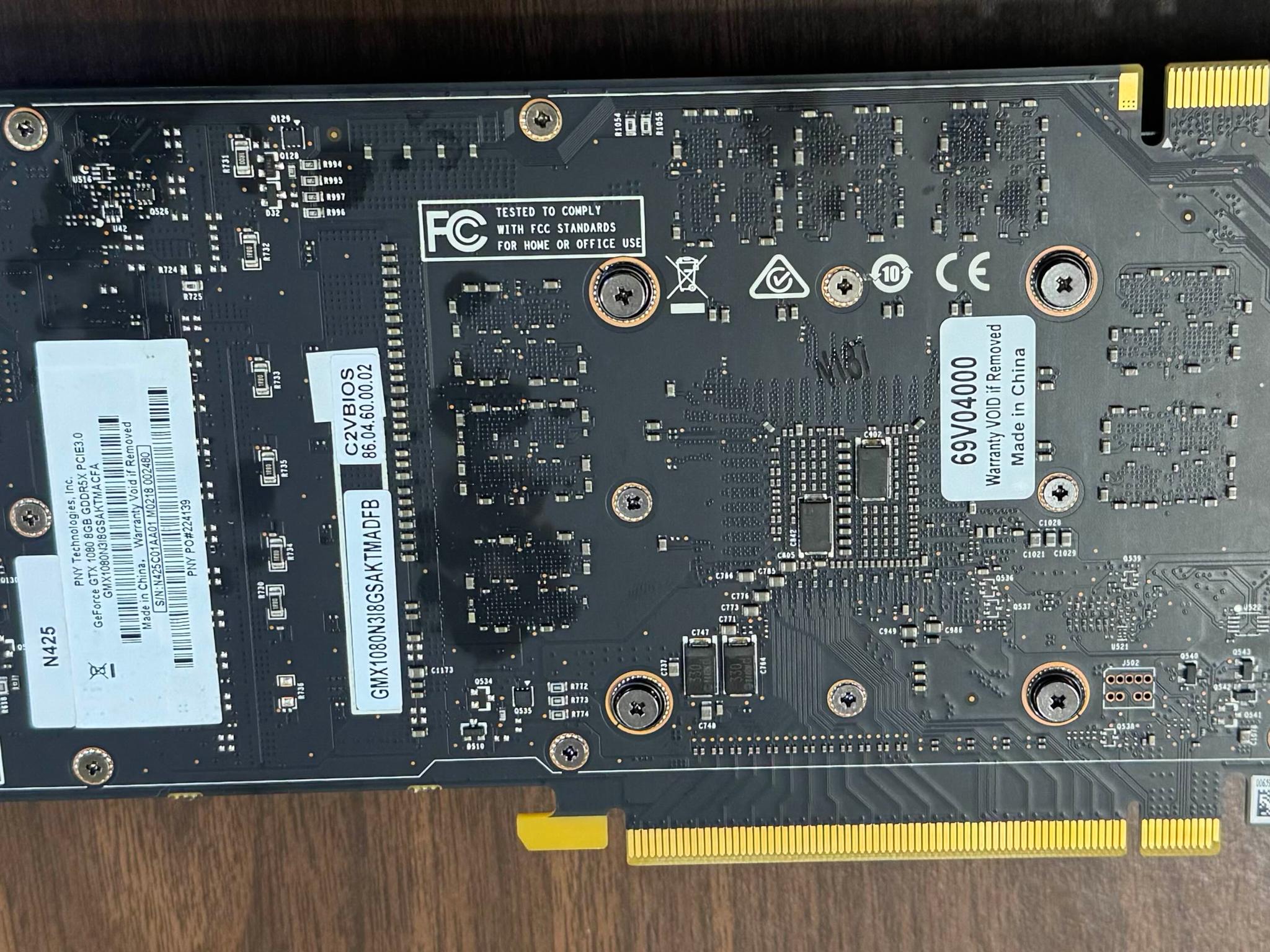 PNY GeForce GTX 1080 8GB GDDR5X PCIE3.0 Graphics Card