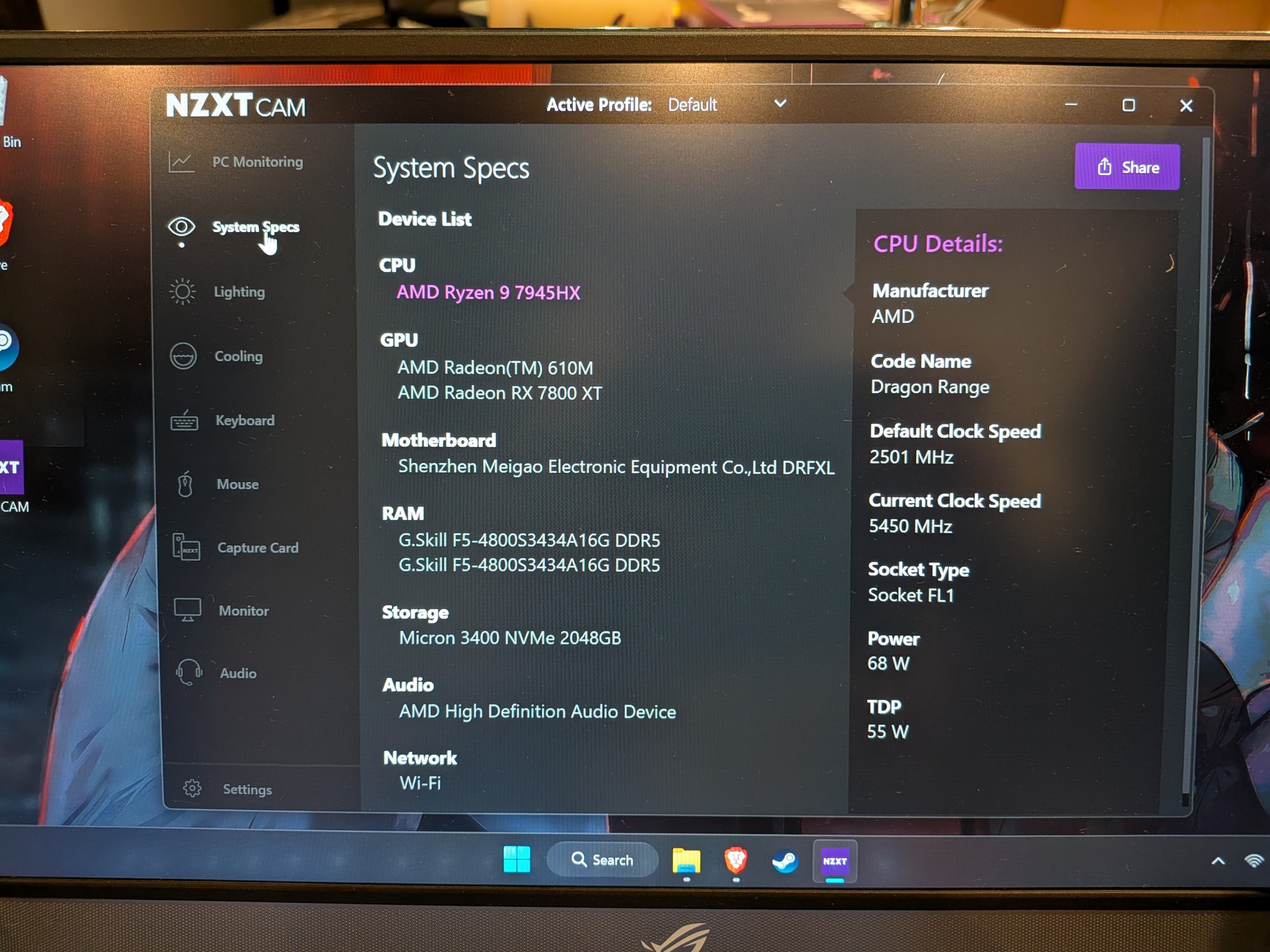 1440p Black Bomb - RX 7800 XT, Ryzen 9 7945HX, 32 GB DDR5 RAM, 2 TB Gen 4 NVME, Blackout