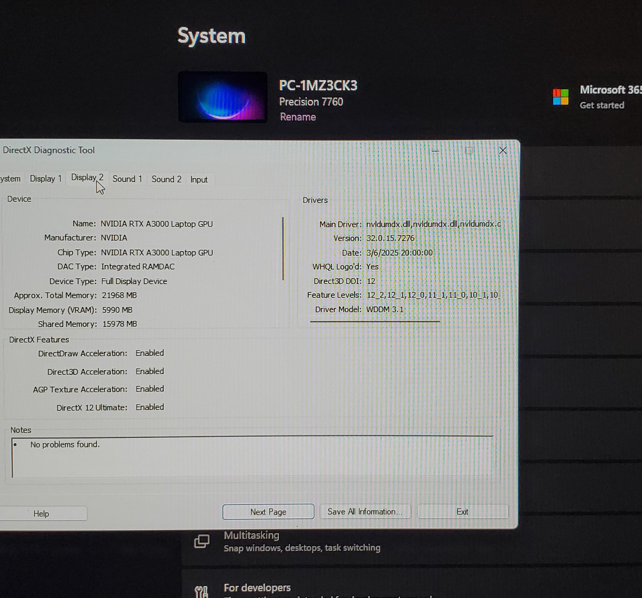 17inch Dell Precision 7760 Laptop Intel i7-11850H 32GB 1TB SSD NVIDIA RTX A3000
