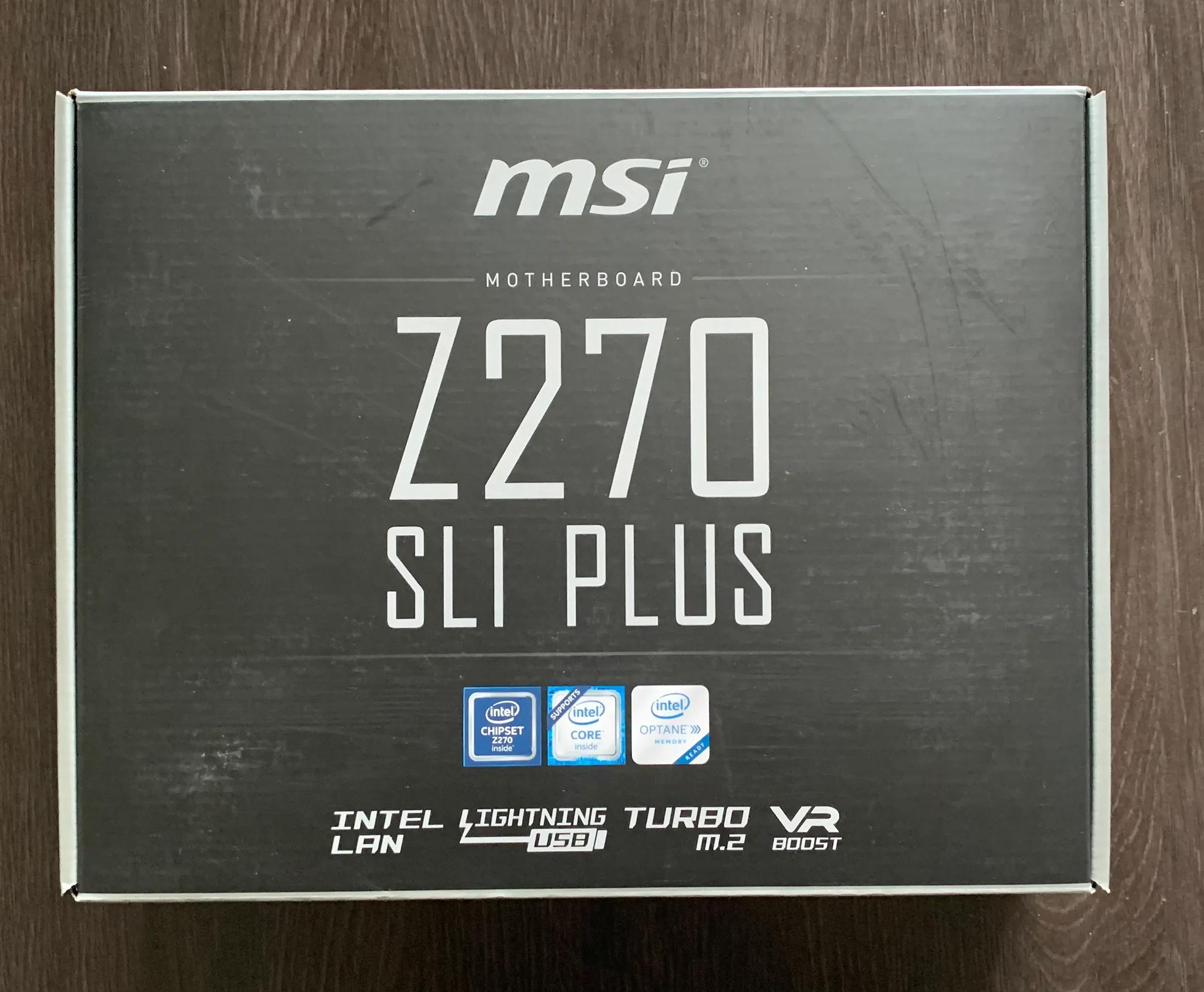 MSI Z270 SLI PLUS ATX LGA1151 Motherboard (NEW with original box)