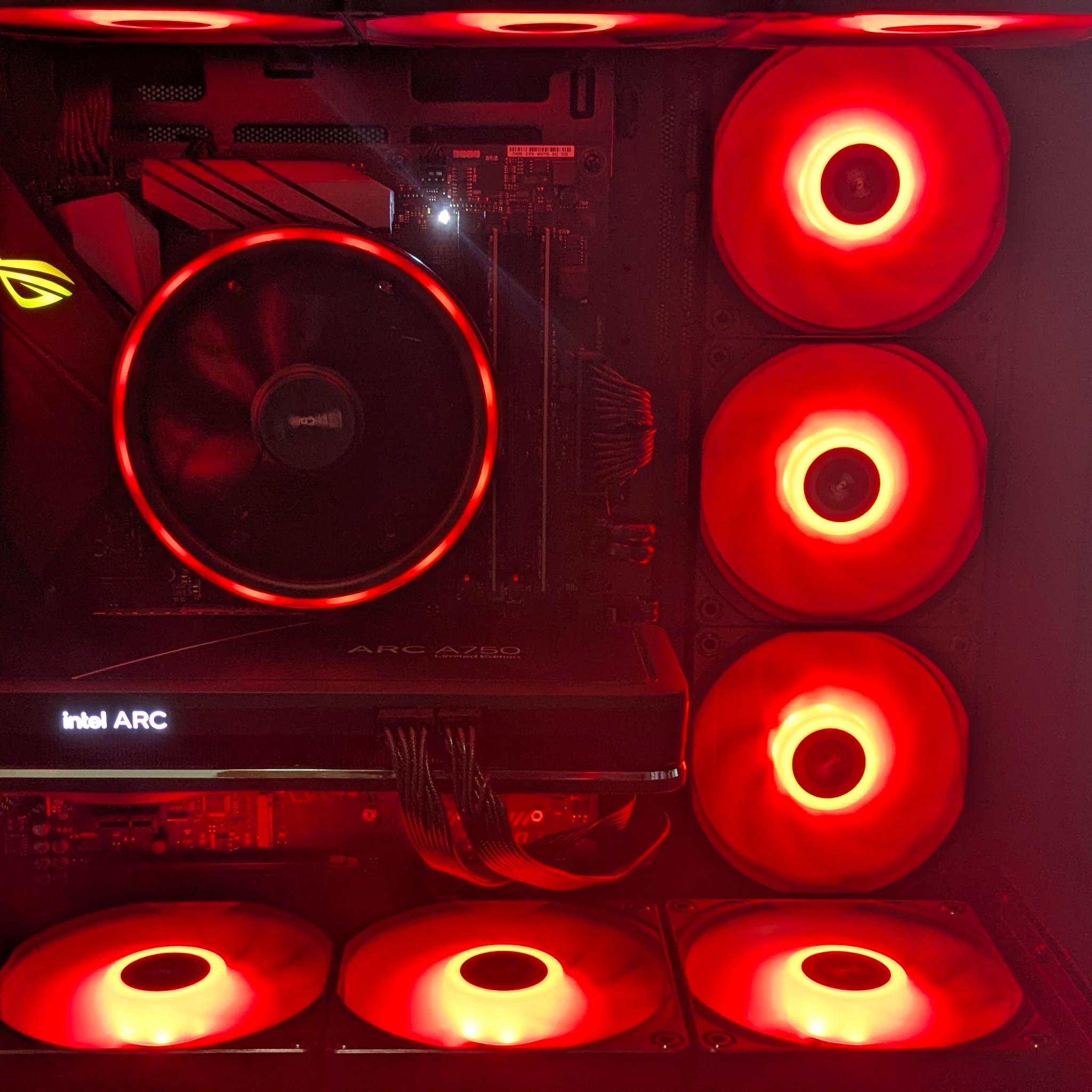 Intel ARC A750🖤Ryzen 5 5500🖤16GB RAM 🖤1TB Nvme/HDD🖤 Windows 11 Pro