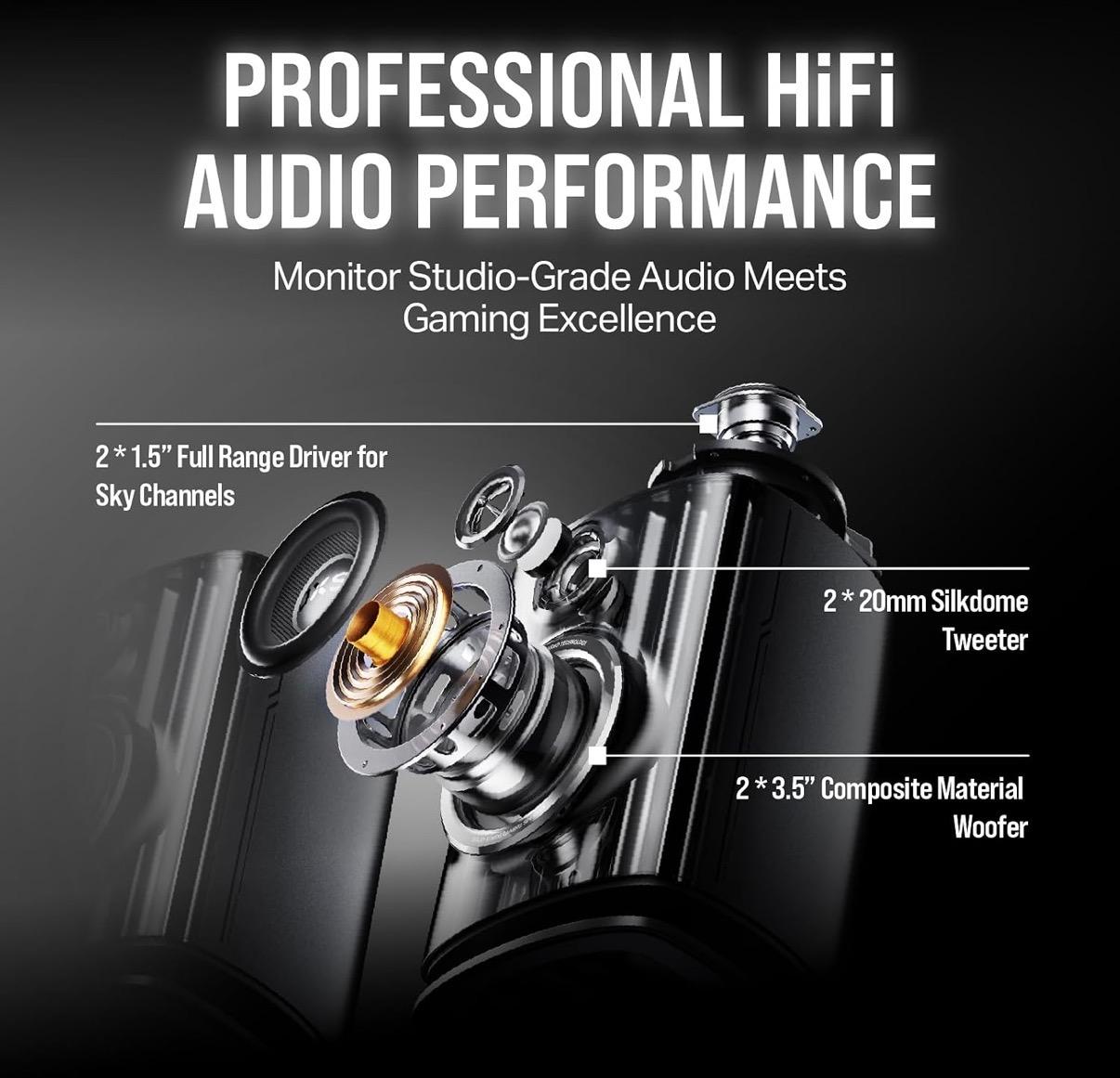 OXS Thunder Duo X Gaming Speaker System with Dolby Atmos, 5.1.2ch