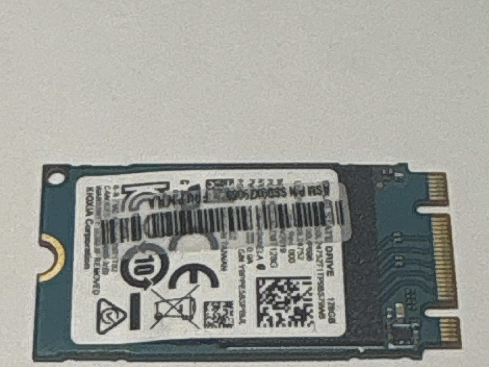 Toshiba 128GB NVMe SSD Tested Working 89% Health M.2