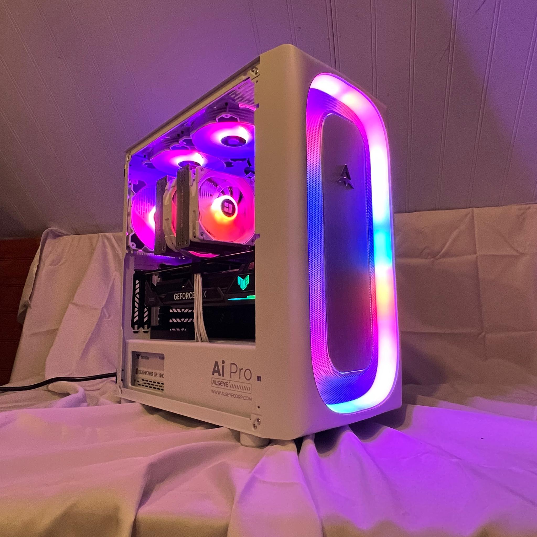 "The Star Stealer" / Ryzen 7 7800x3d, TUF RTX 4080 OC, 5Tb, 32gb ddr5 gaming pc with evga keyboard