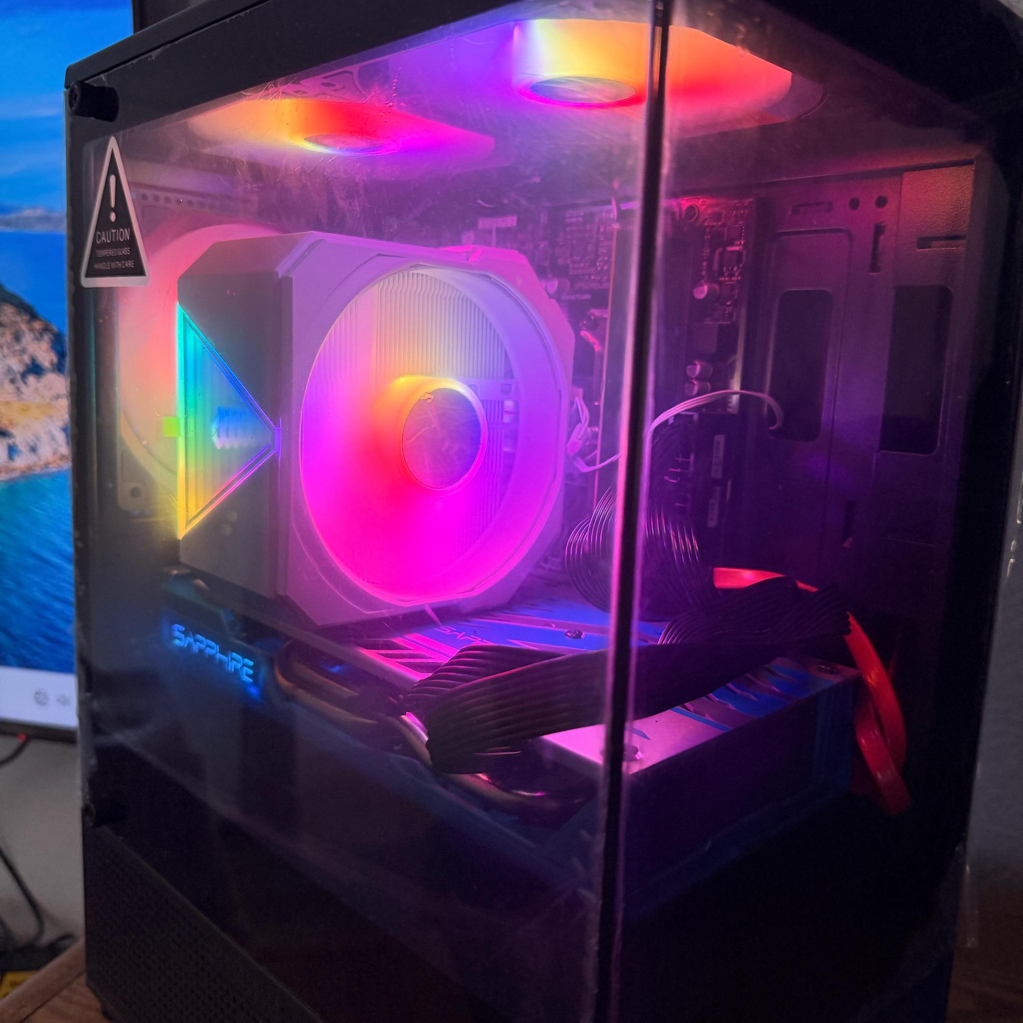 Gaming PC Ryzen 5 3600 RX 580 8GB 16GB RAM 240GB SSD + 1TB HDD WiFi RGB Win11