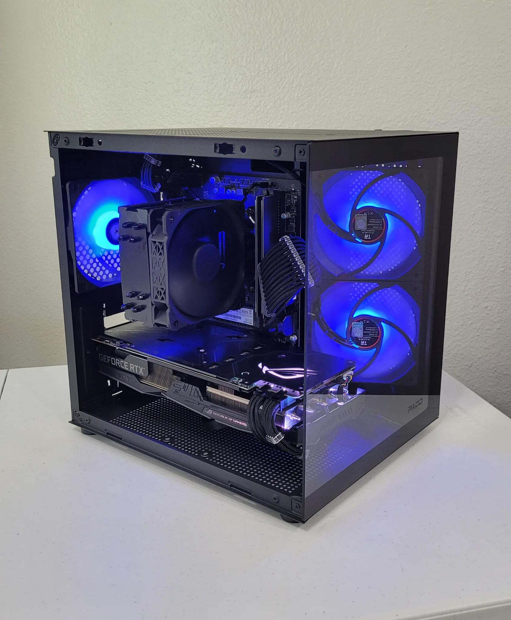 Black Gaming PC (Ryzen 5 2600X + RTX 2060 + 16GB RAM + 1TB SSD + Wifi)