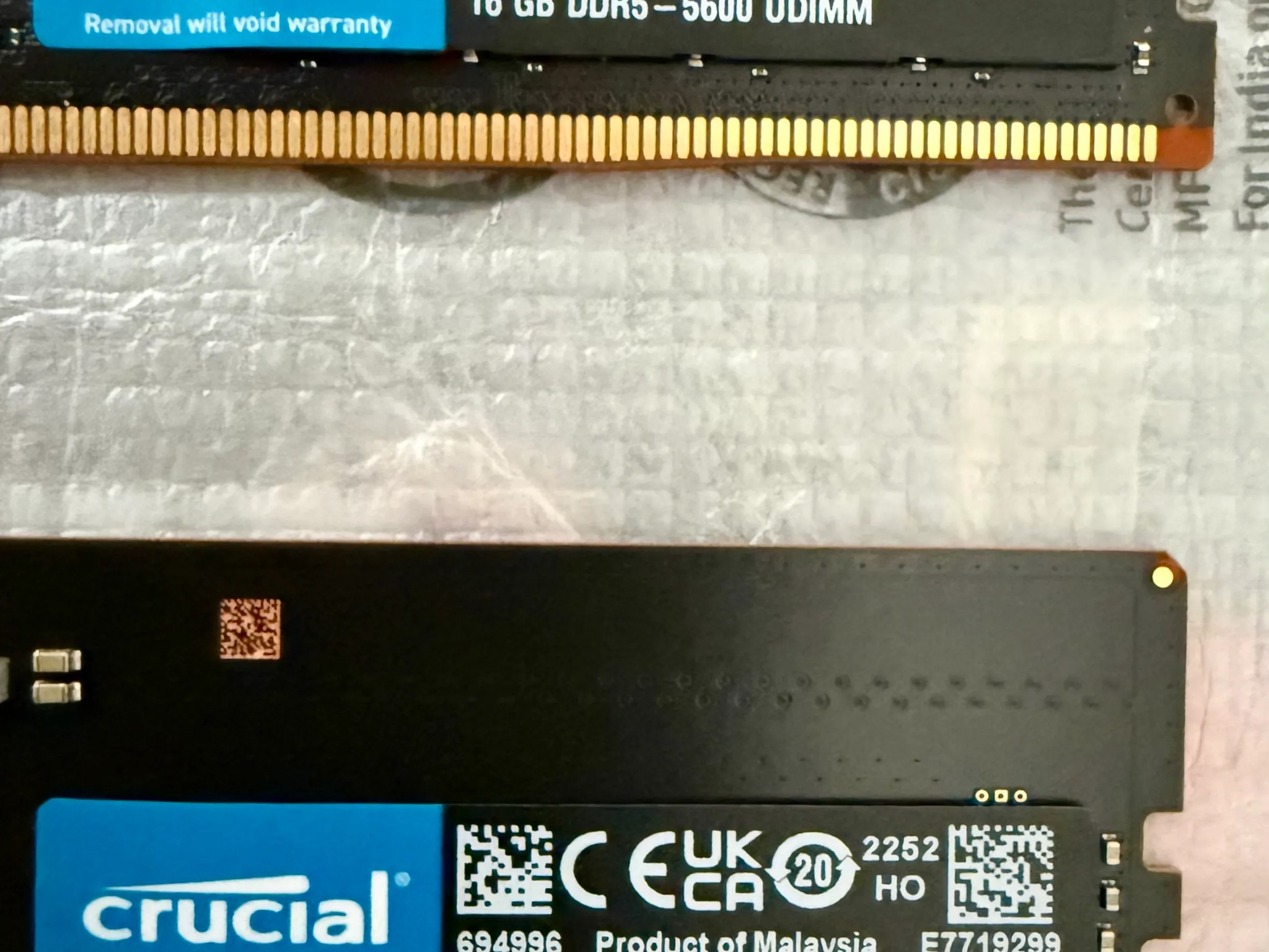 Crucial 64GB Kit (4x16GB) DDR5 RAM 5600MHz (CL46) Desktop Memory (CT2K16G56C46U5)