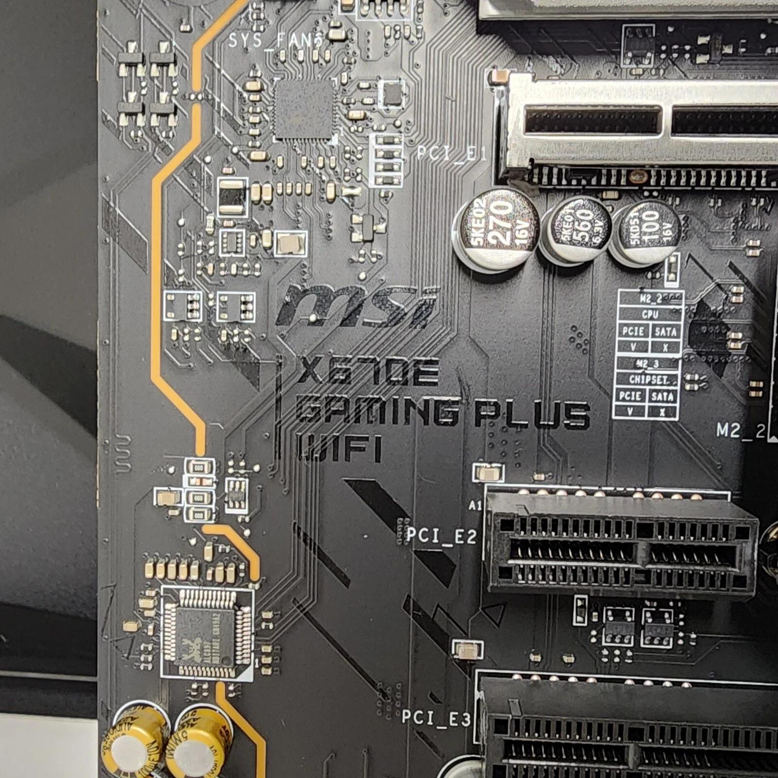 UPDATED BIOS MSI X670E GAMING PLUS WIFI AM5 DDR5 ATX Motherboard