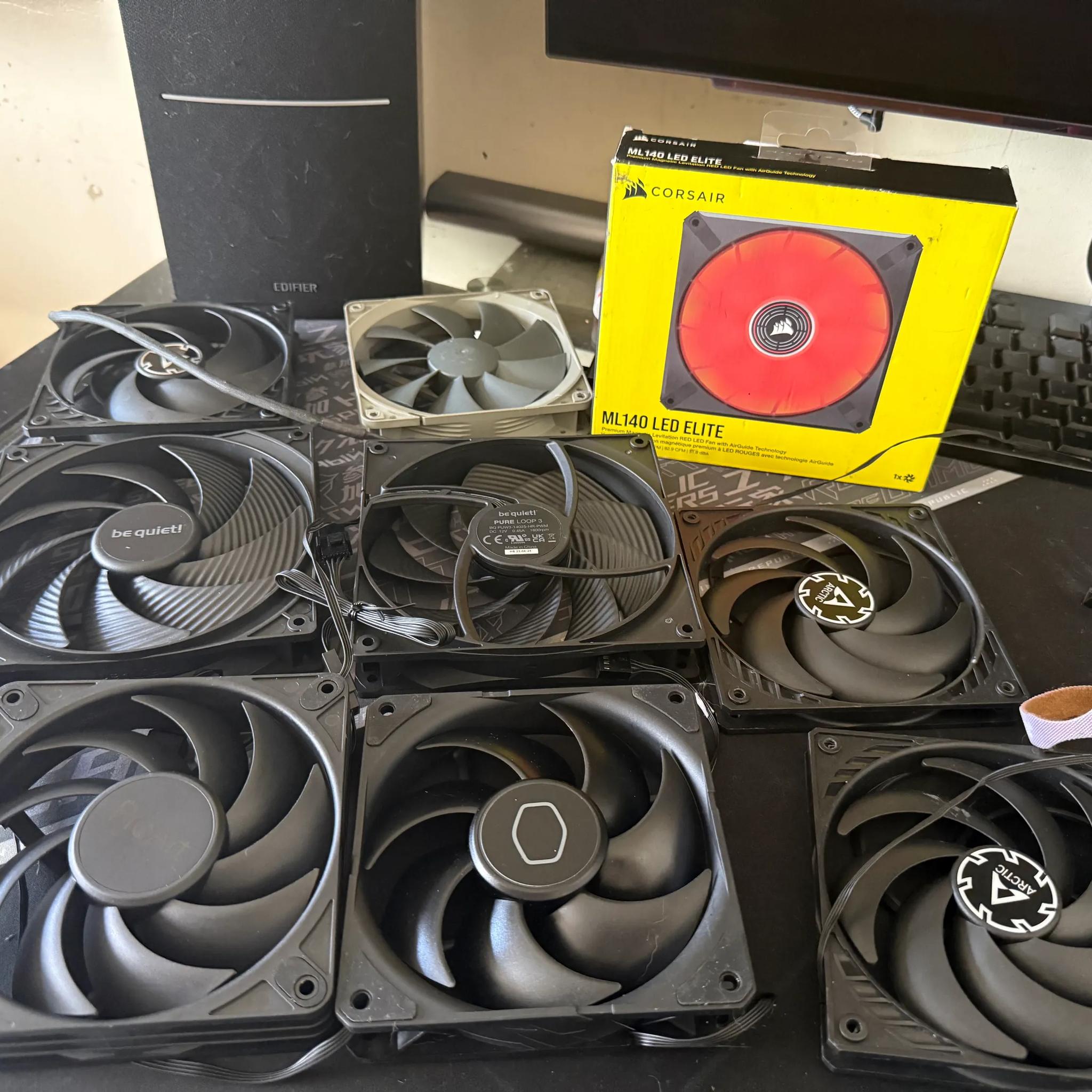 Mixed Lot of Premium PC Fans – 120mm, 140mm & Slim Fans Included! 🛠️