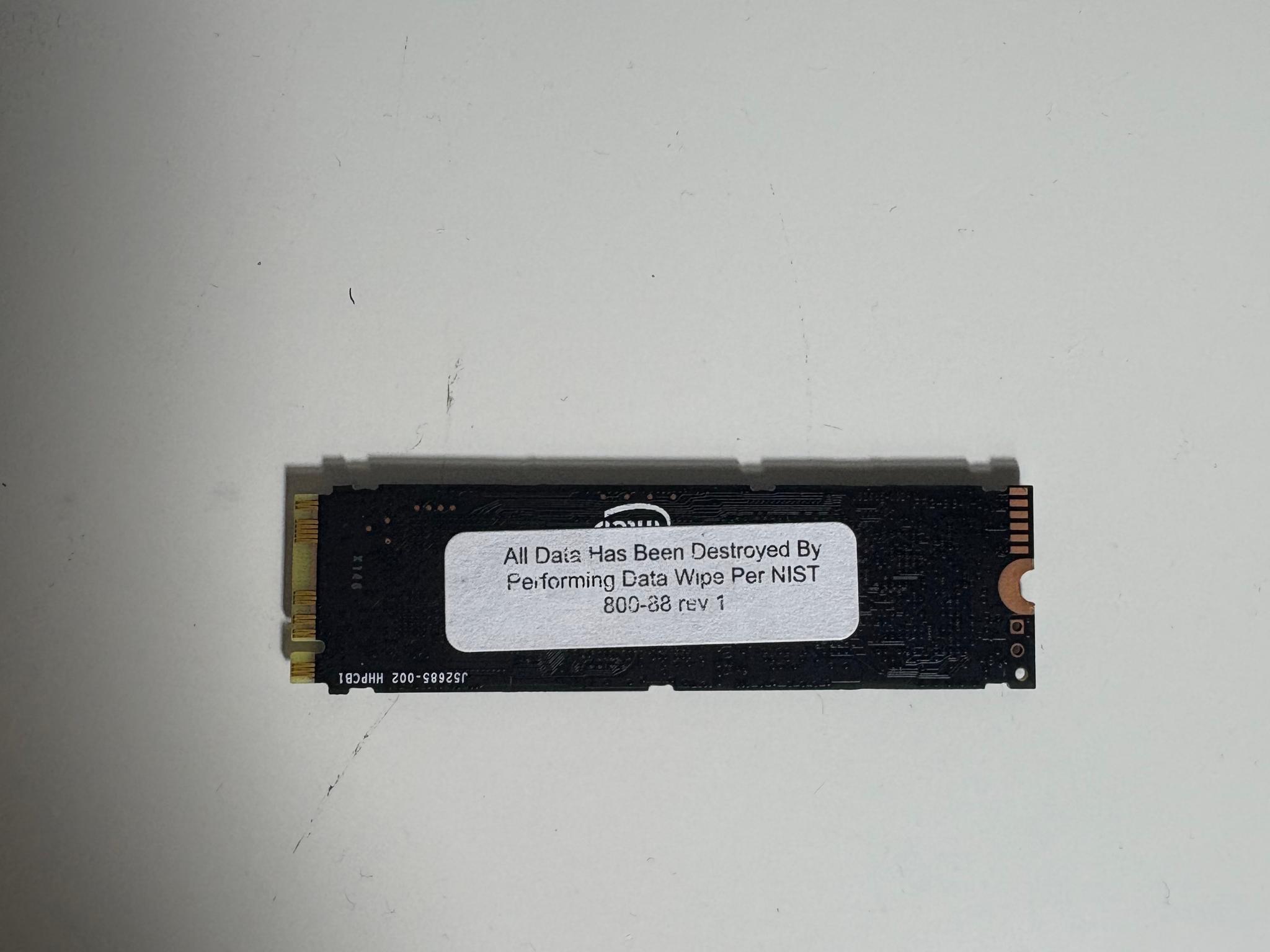 Intel 256GB Gen3.0x4 NVMe SSD