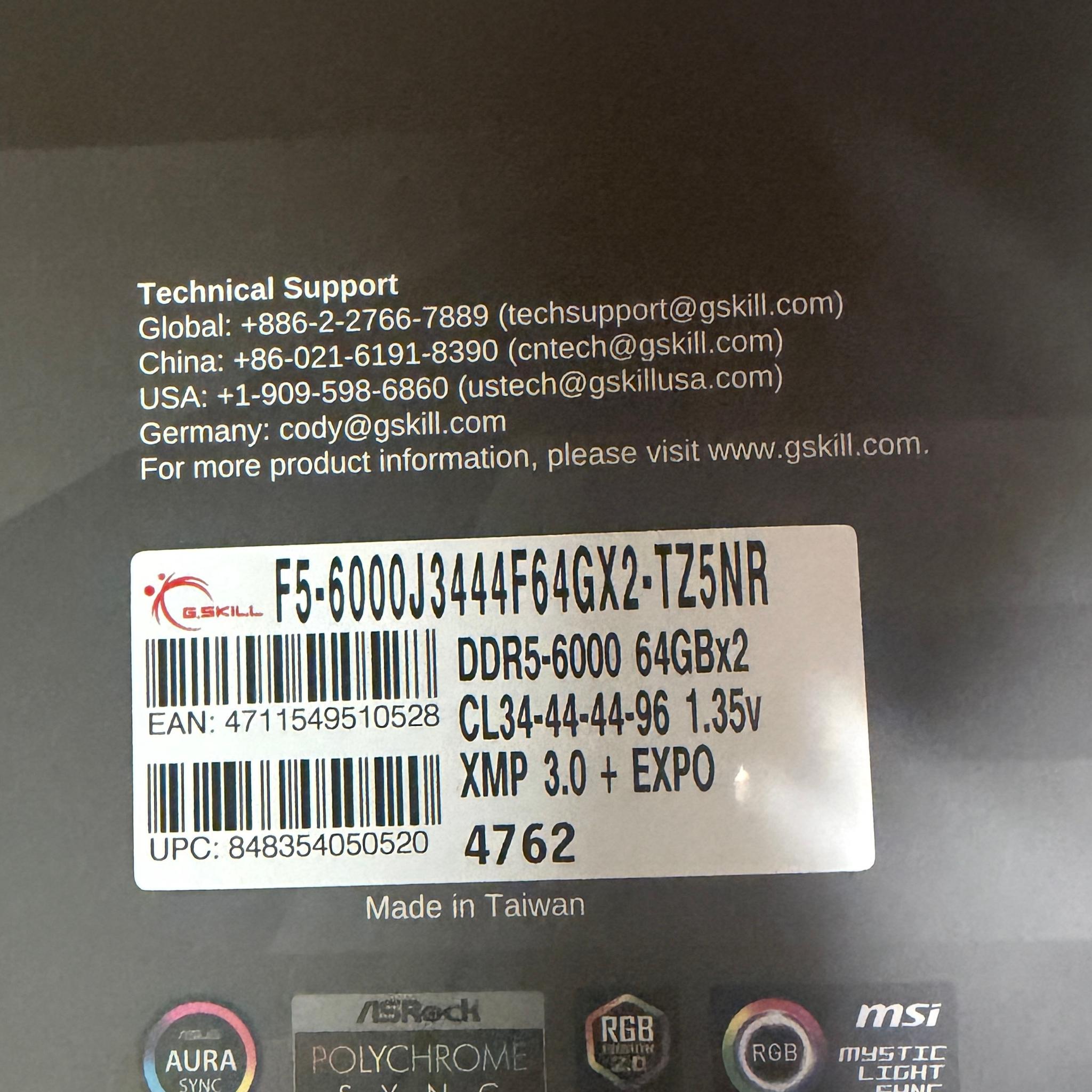 G.Skill Trident z5 128gb DDR5 (2x64GB)