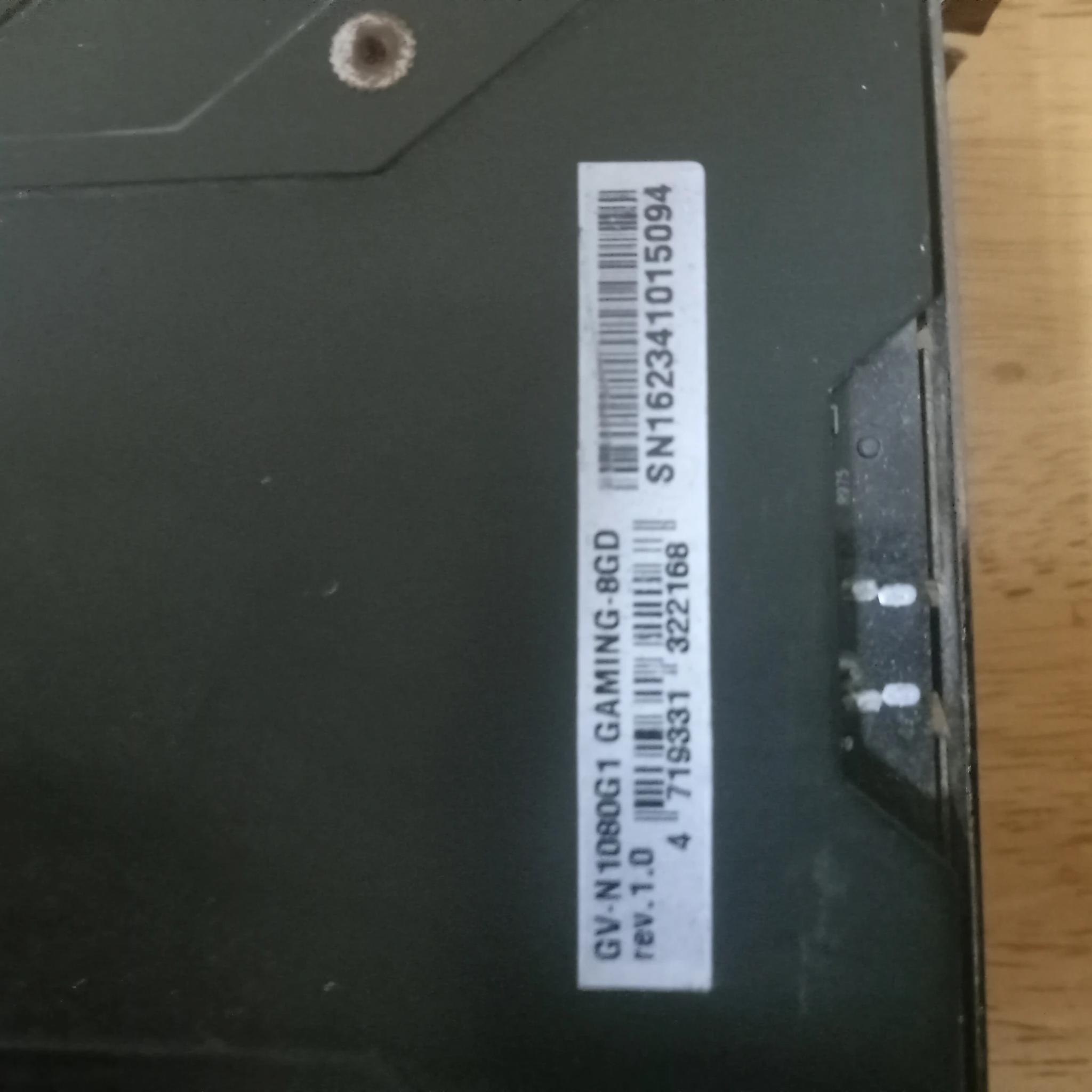 * nIVIDIA GIGABYTE GTX 1080 - 8 GB GPU *