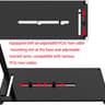 Vertical PCIe Mount for PC Case - Acrylic Support Bracket with PCIe Riser Slot for PCIe 1X 4X GPU