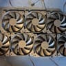 7x Morovol 120mm Case Fans – All Black, Non-RGB – Brand New