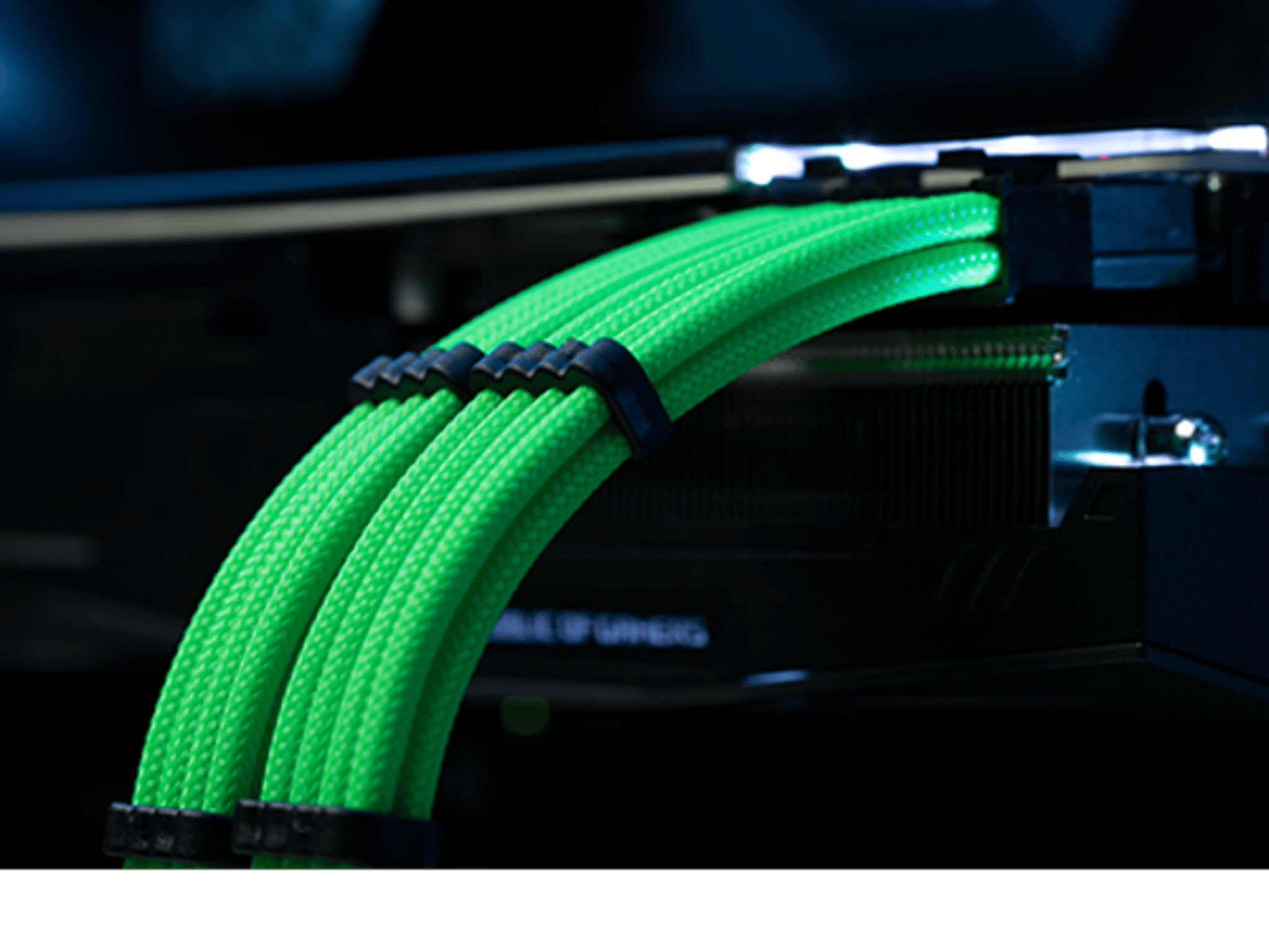 CableMod Sleeved 8-Pin PCIe GPU Extension Cable 5-Pack Green - New