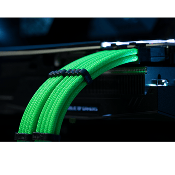 CableMod Sleeved 8-Pin PCIe GPU Extension Cable 5-Pack Green - New