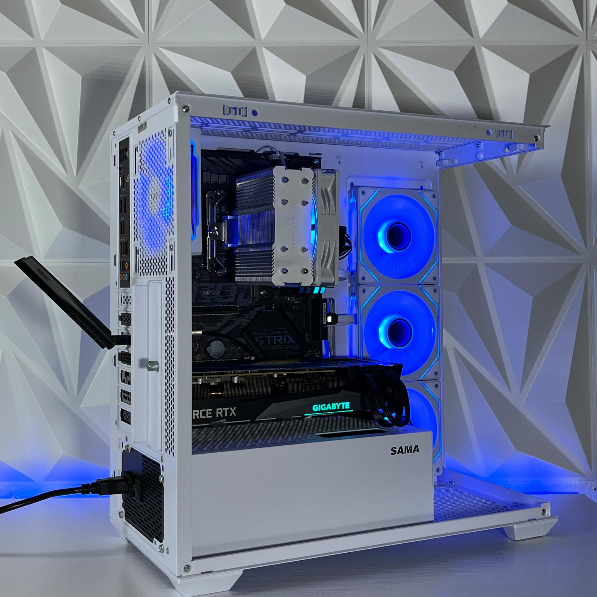 RTX 3070 OC, Ryzen 7 3700X, 32GB RAM | White RGB Gaming Computer
